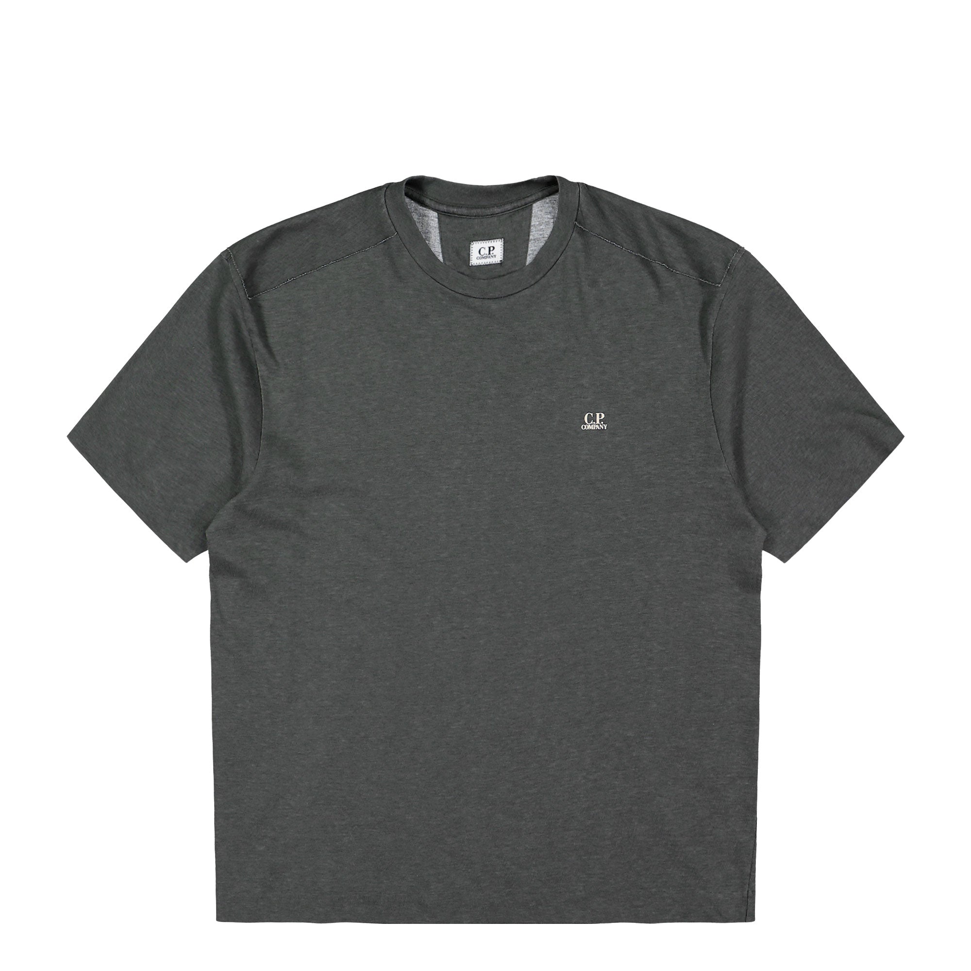 C.P. Company 20/1 Jersey Plated Logo T-Shirt Gunmetal T-Shirt 20CMTS192A-110643P 921 | Overkill