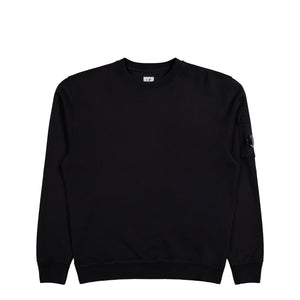 C.P. Company Cotton Diagonal Fleece Crewneck Lens Sweatshirt Black Sweatshirt 20CMSS036A-110044G 999 | Overkill