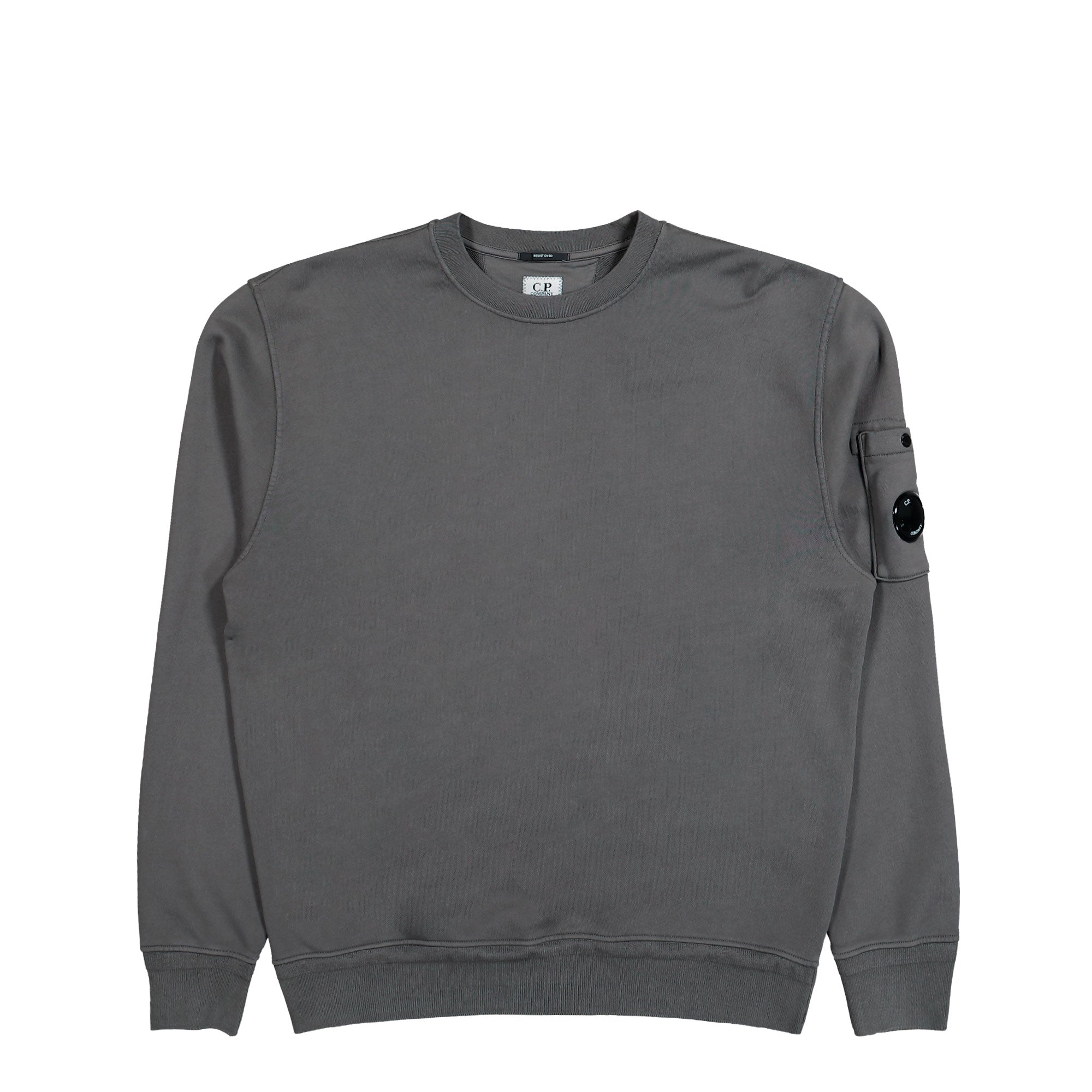 C.P. Company Cotton Diagonal Fleece Crewneck Lens Sweatshirt Gunmetal Sweatshirt 20CMSS036A-110044R 921 | Overkill