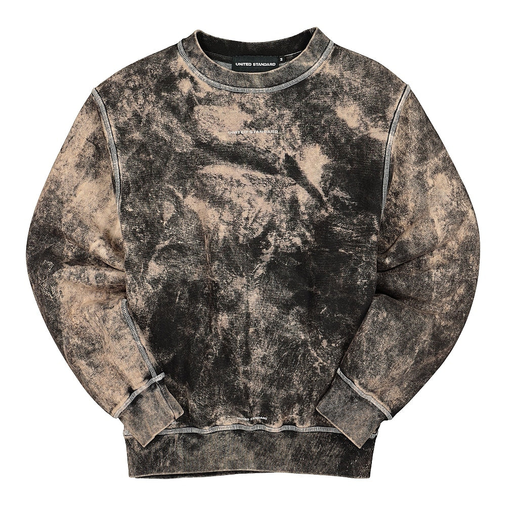 United Standard glitch logo crewneck Black Sweatshirts 20WUSSC02 | Overkill