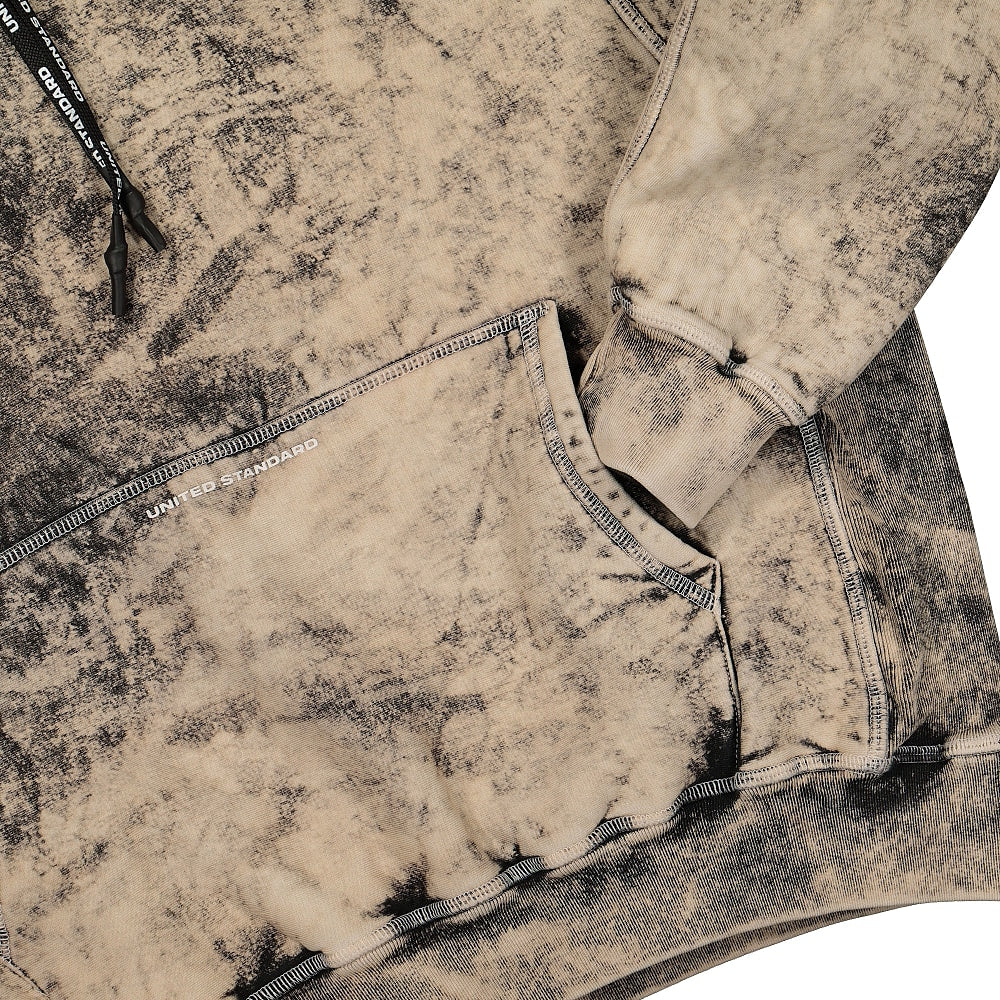 United Standard glitch logo hoodie Black Hoodies Close-up | Overkill