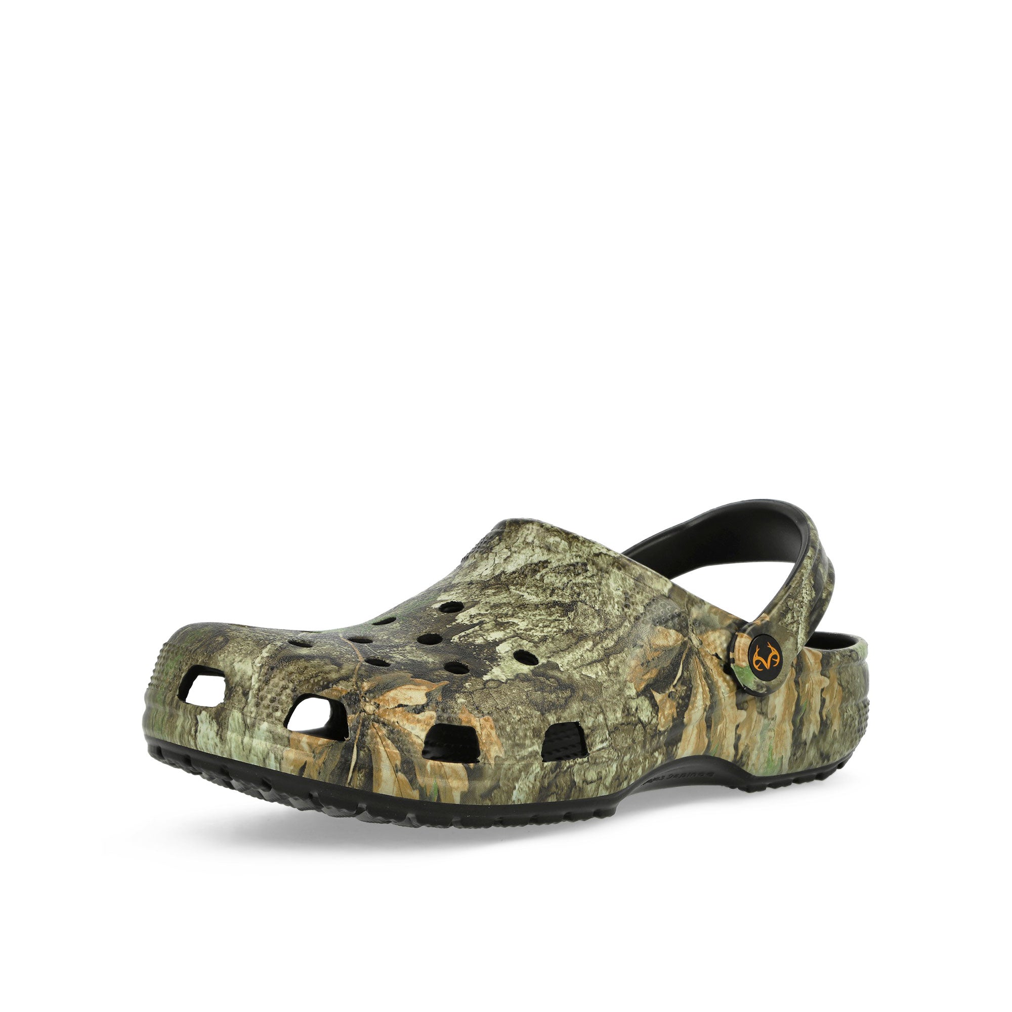 Crocs Realtree APX Classic Clog Multicolor Slides, Sandals & Slippers Close Up | Overkill