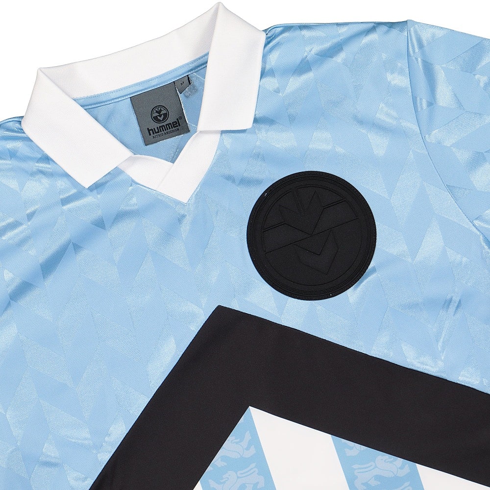 Hummel Astrid Andersen x Hummel Niels Newstock Polo T-Shirt Argentina Blue T-Shirts Close-up | Overkill