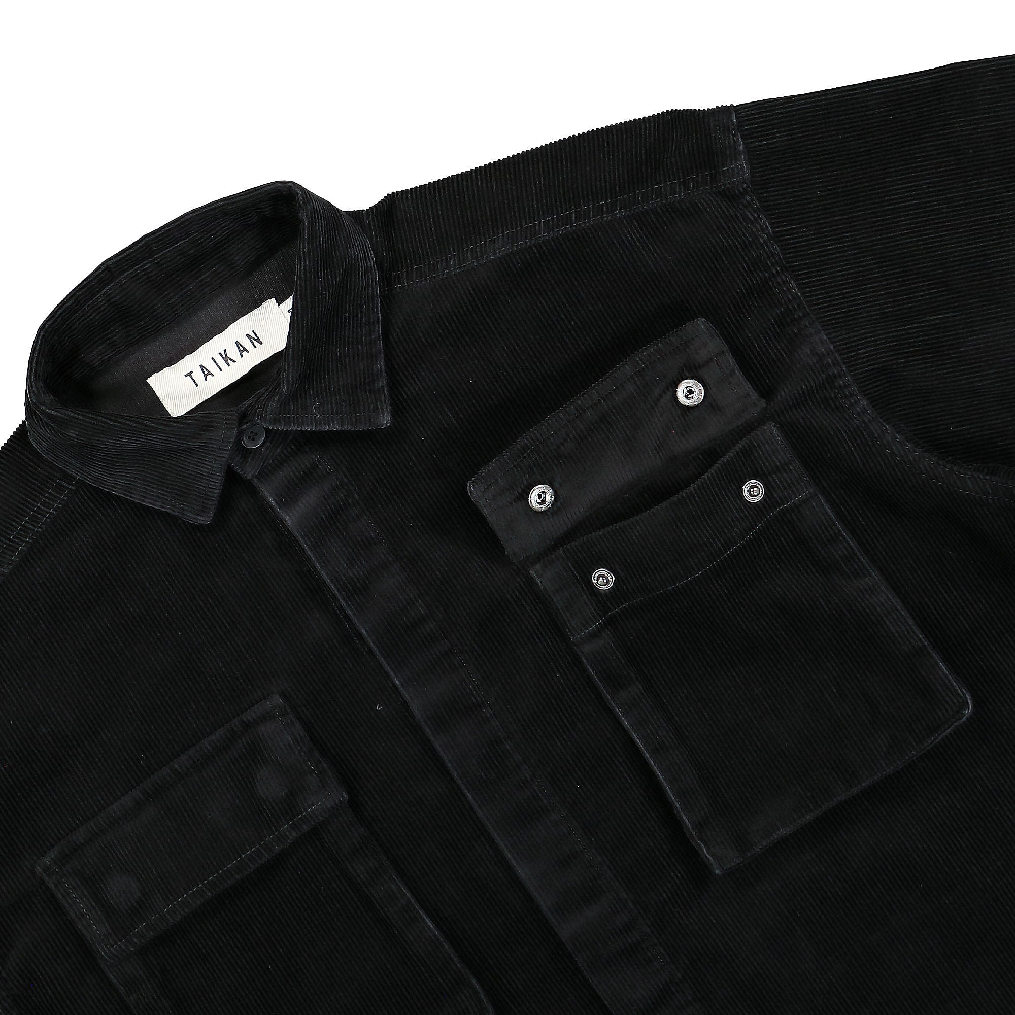 Taikan Everything Corduroy Shirt Jacket Black Shirts Detailfoto | Overkill