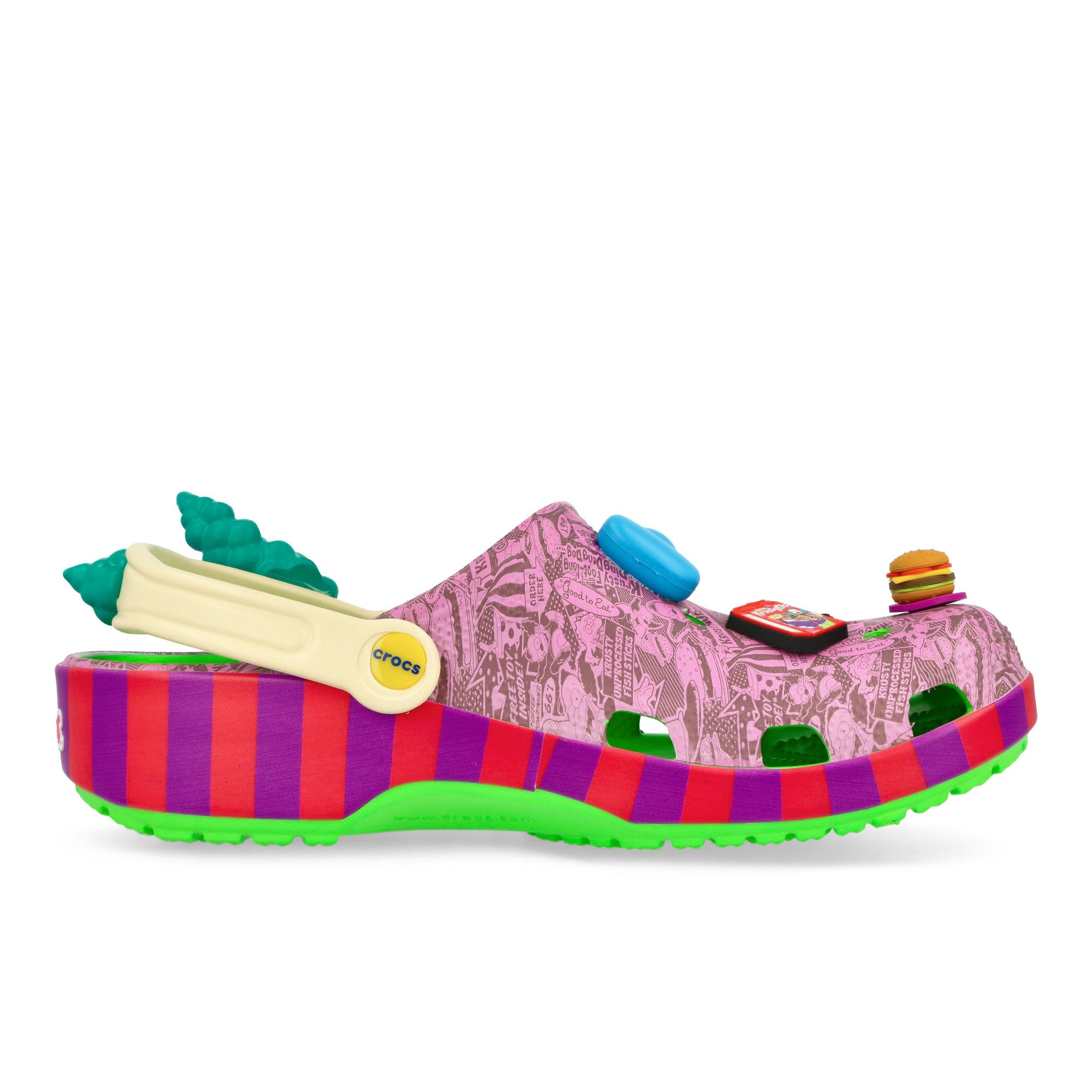 Crocs The Simpsons Krusty The Clown Classic Clog Multicolor Slides, Sandals & Slippers Silhouette | Overkill