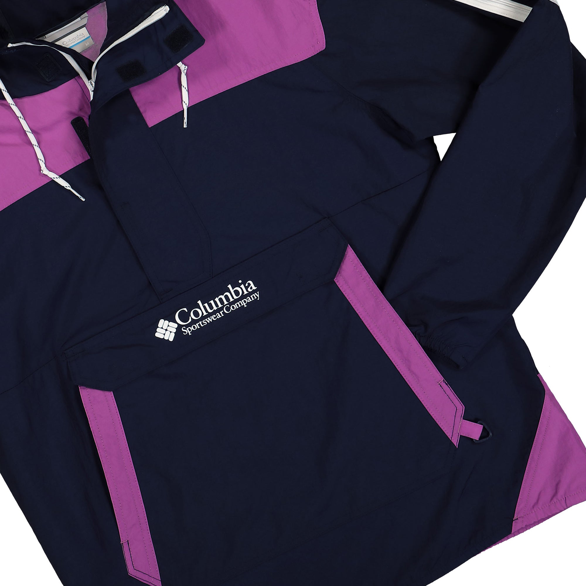 Columbia Challenger Windbreaker Anorak Coll Navy, Razzle Windbreaker Detailfoto | Overkill