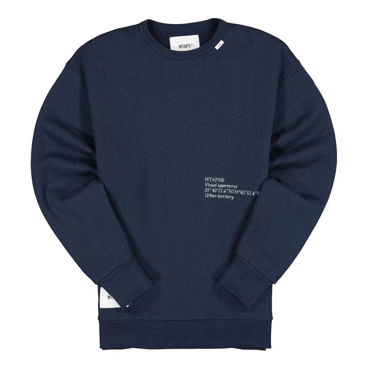 WTAPS Insect Crew Neck Navy Sweatshirts 211ATDT-CSM18 | Overkill