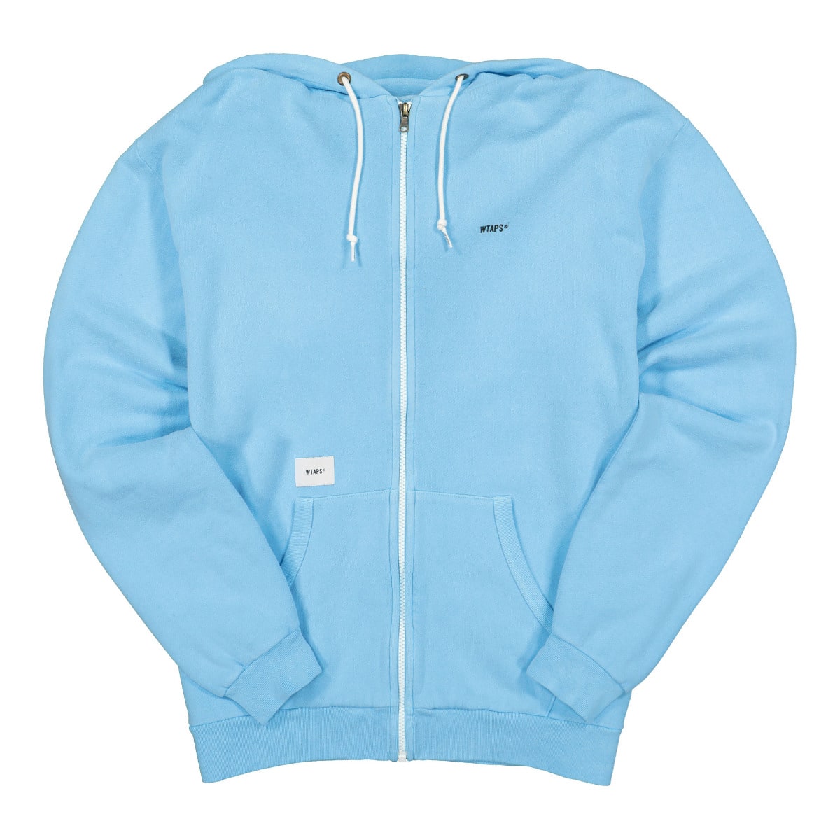 WTAPS Flat Zip Up Hooded Sweatshirt Blue Hoodies 211ATDT-CSM09 | Overkill