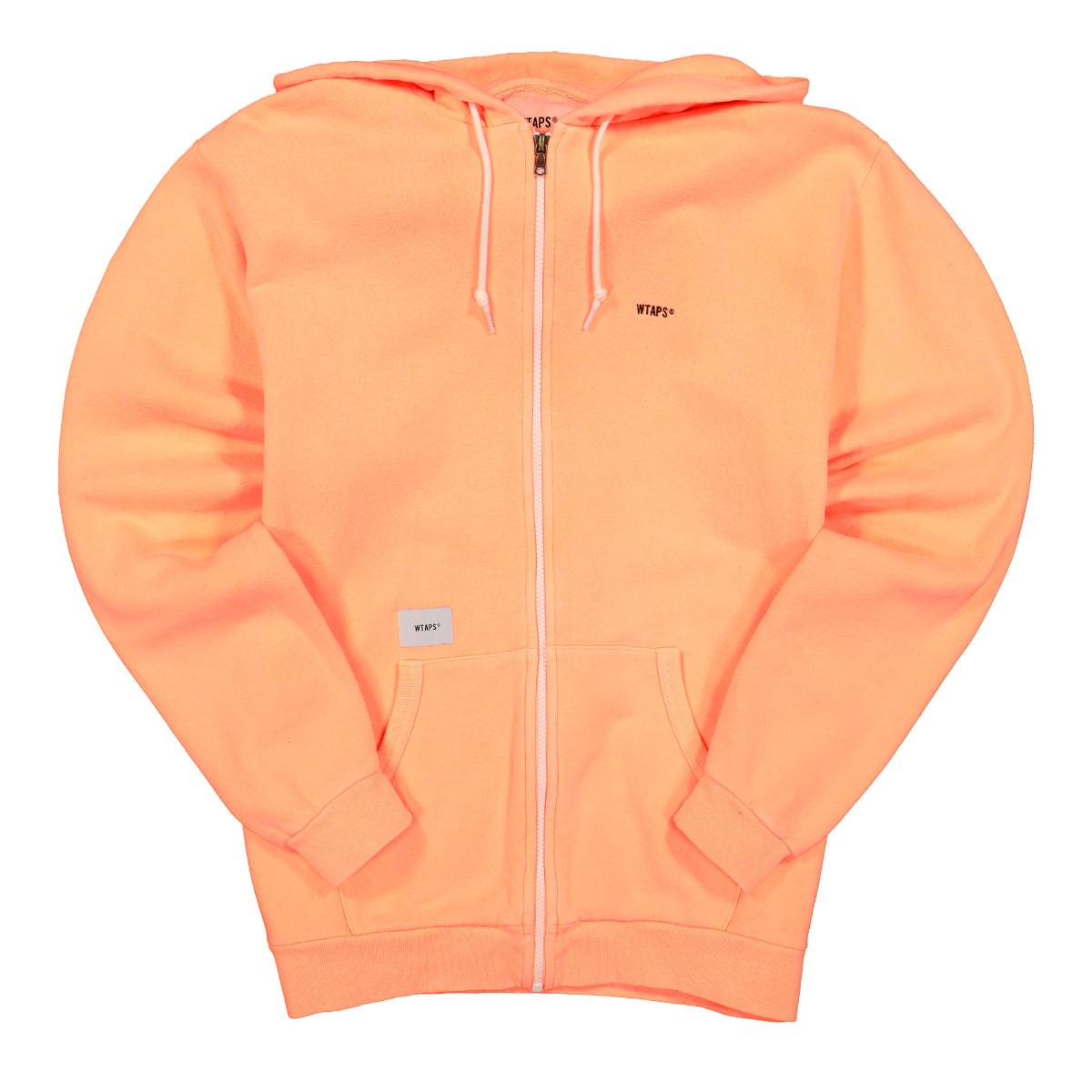 WTAPS Flat Zip Up Hooded Sweatshirt Orange Hoodies 211ATDT-CSM09 | Overkill