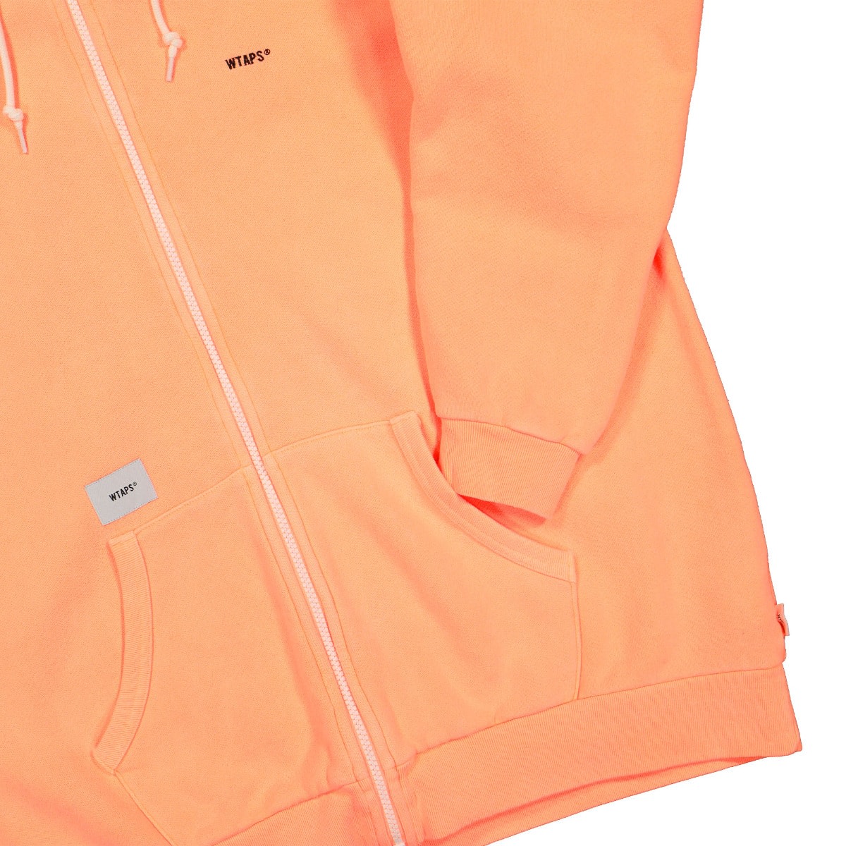 WTAPS Flat Zip Up Hooded Sweatshirt Orange Hoodies Detailfoto | Overkill