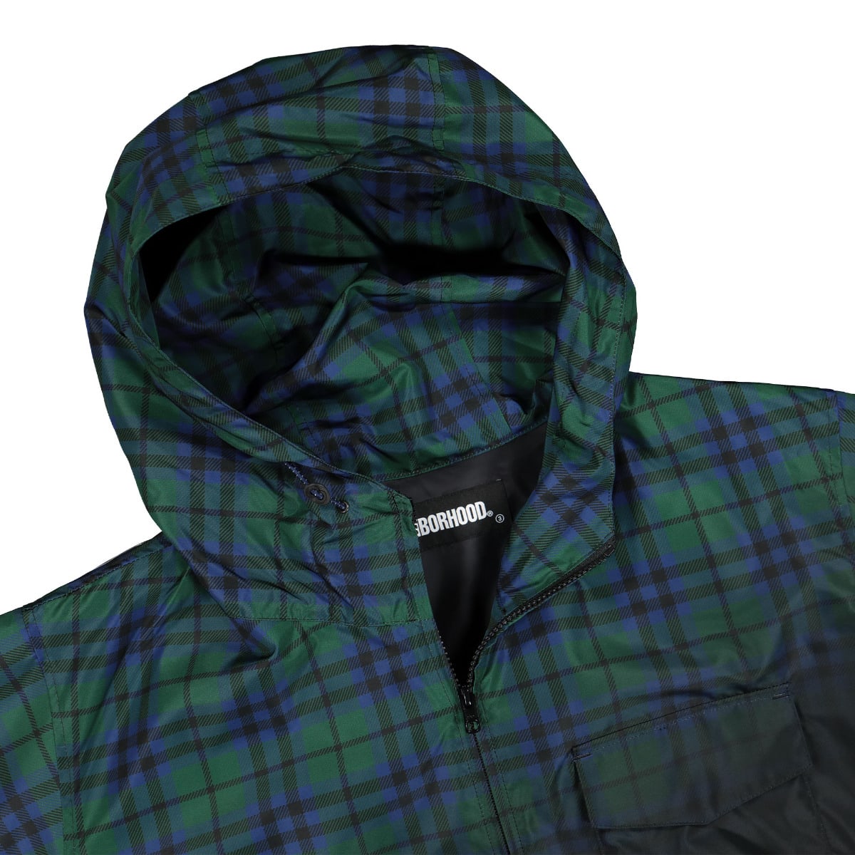 Neighborhood Fade E-Jacket Green Windbreaker Close-up | Overkill