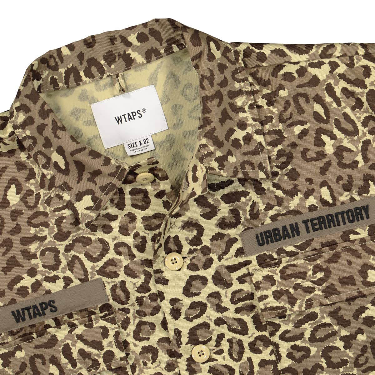 WTAPS Jungle 01 Camo Long Sleeve Shirt Beige Shirts Close-up | Overkill