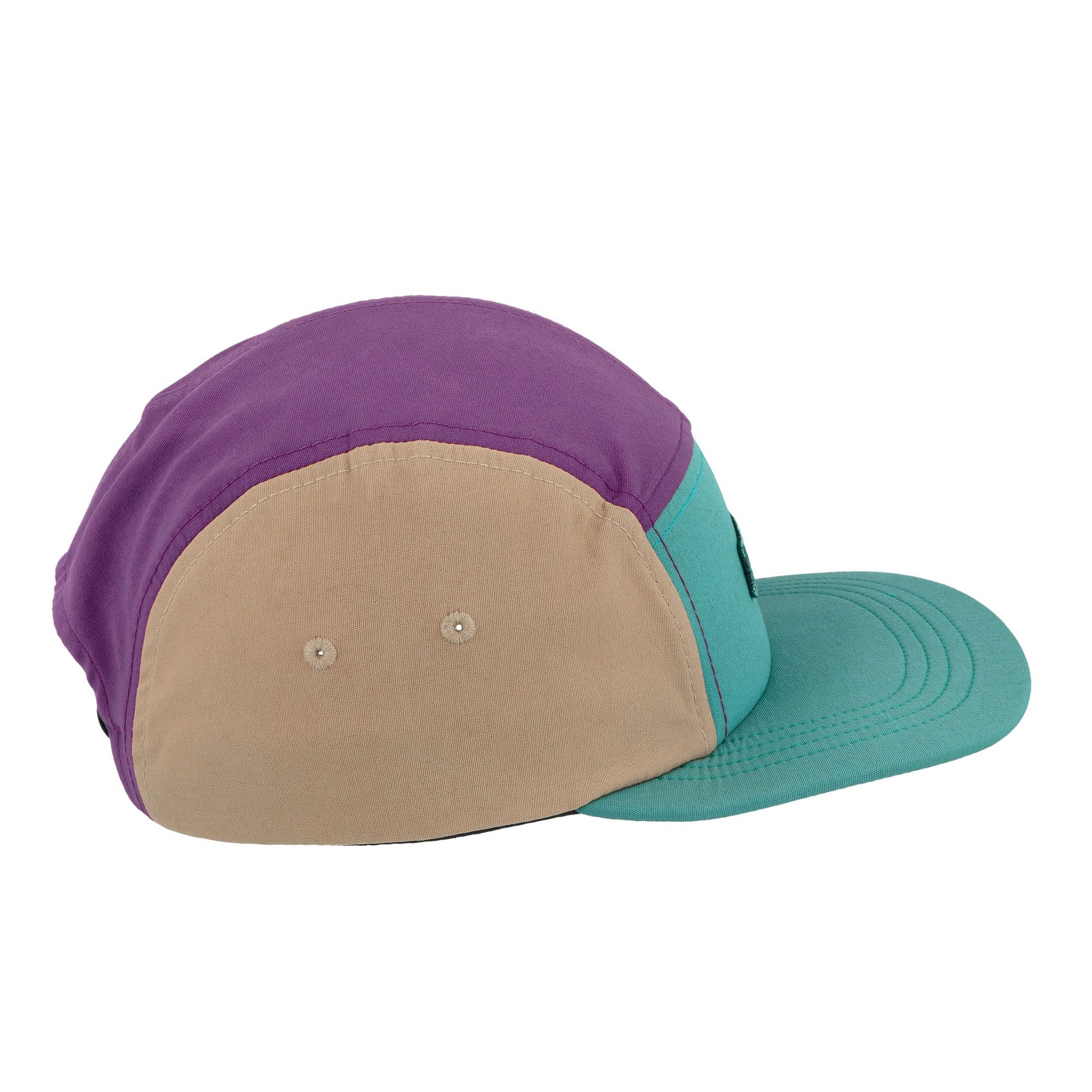 Columbia Creek Side 5 Panel Hat Teal, Razzle, Canoe Caps Close-up | Overkill