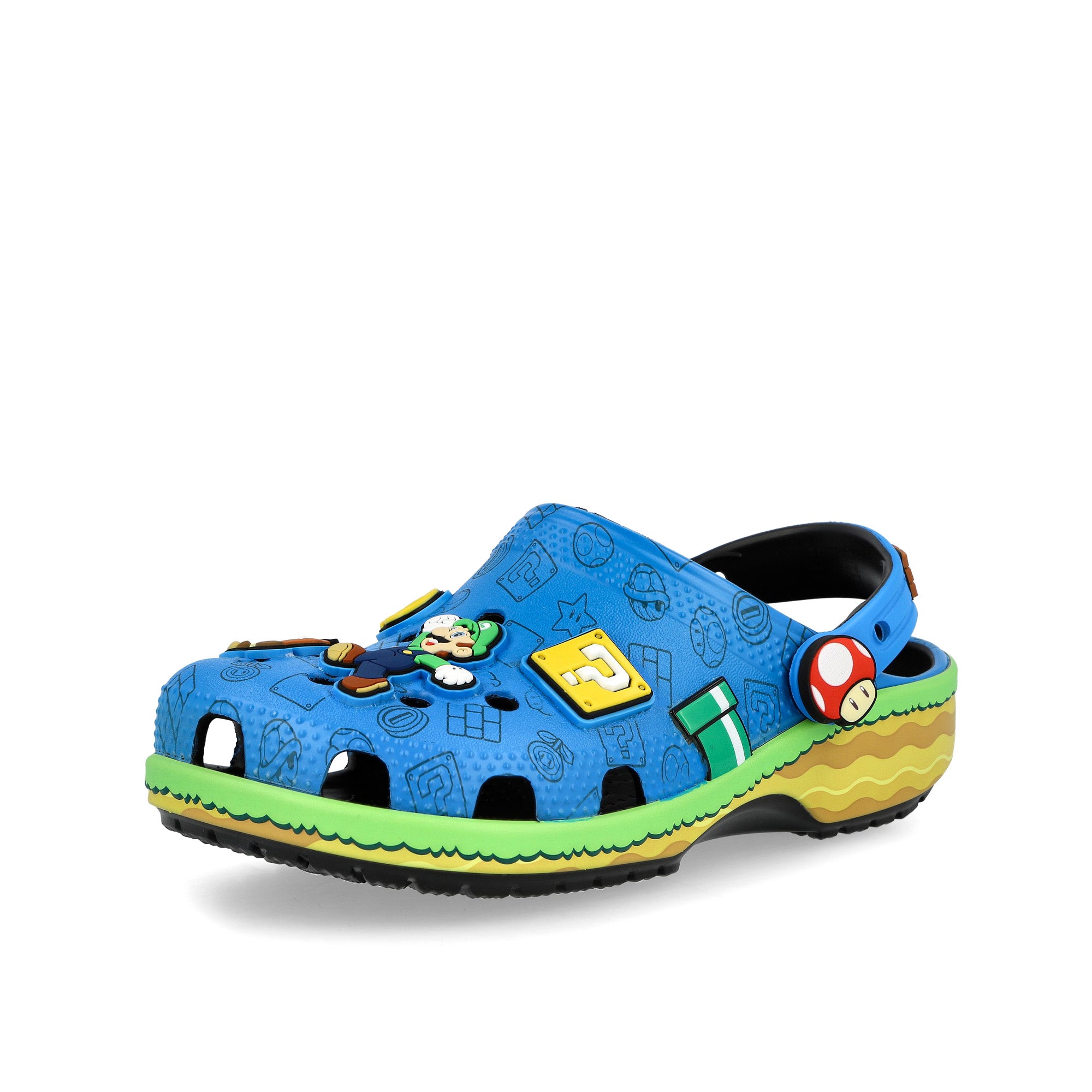 Crocs Super Mario Classic Clog Multi Slides 212138-90H Close-up | Overkill