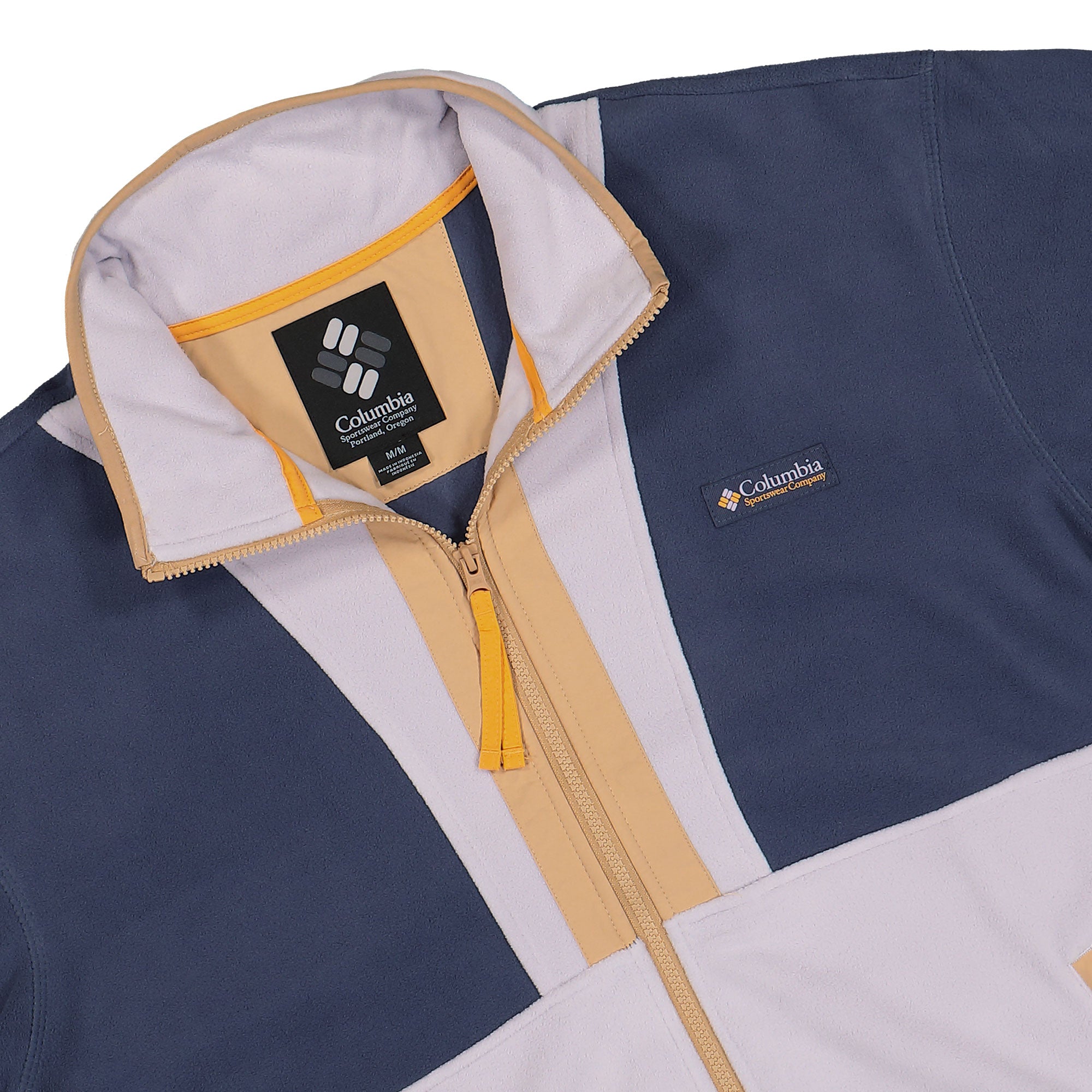 Columbia Backbowl II Lightweight FZ Fleece Nocturnal, Lavender Pearl Fleece Jackets Close-up | Overkill