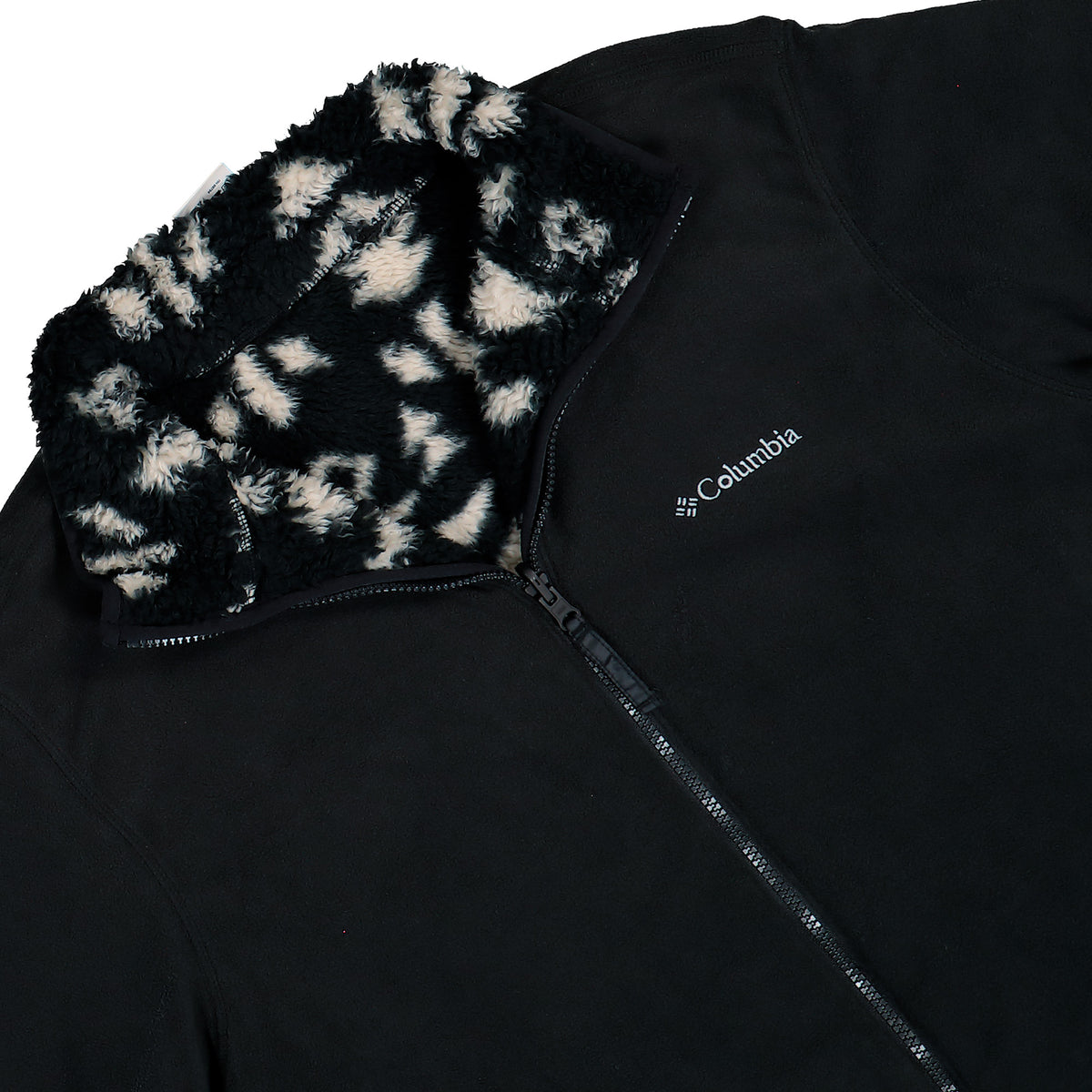 Columbia Winter Pass™ Reversible Fleece Jacket Black Geostripe Tonal, Black Jacket 2135651012 Detail View 4 | Overkill