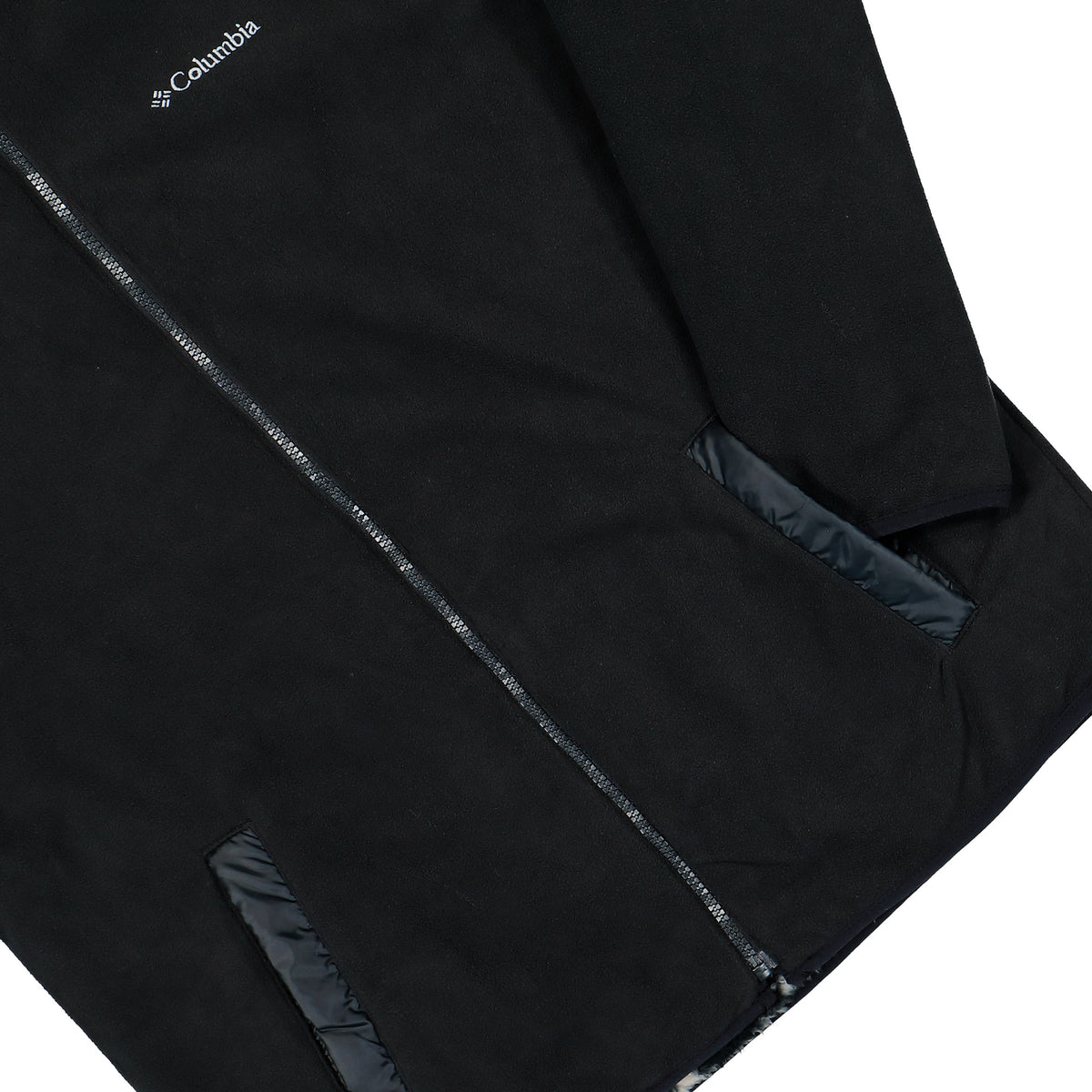 Columbia Winter Pass™ Reversible Fleece Jacket Black Geostripe Tonal, Black Jacket 2135651012 Detail View 5 | Overkill