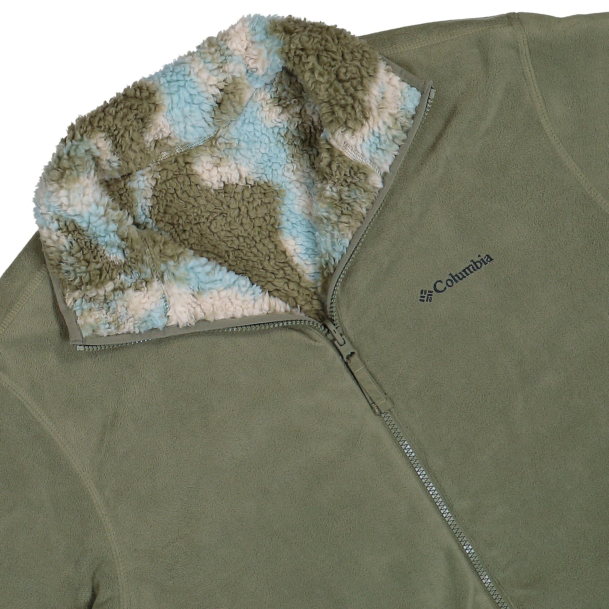 Columbia Winter Pass Reversible Fleece Stone Green, Tracks Fleece Jackets 2135651397 Detailfoto | Overkill