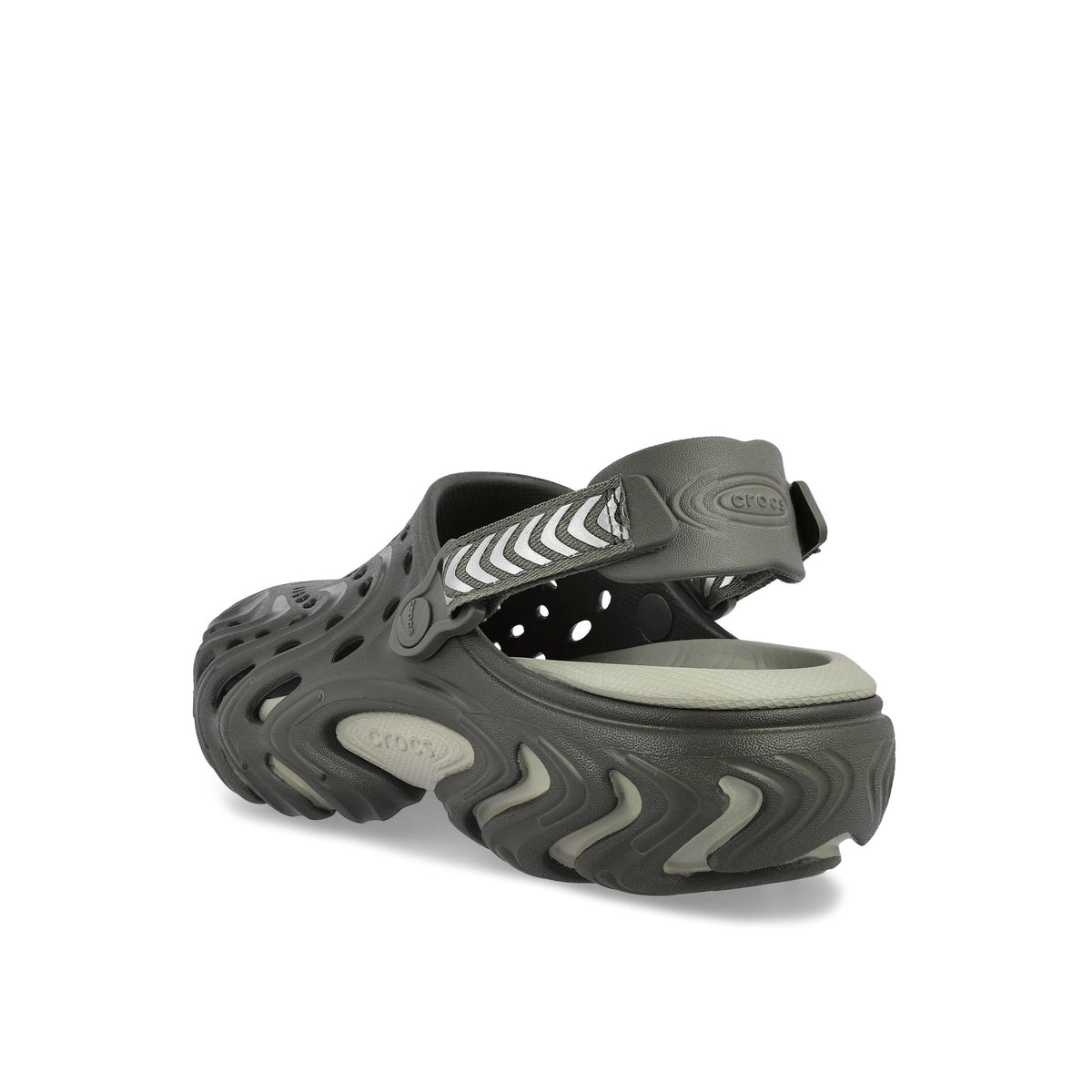 Crocs Echo II Clog Silver Chrome Slides, Sandals & Slippers 213780-1ZY Material | Overkill