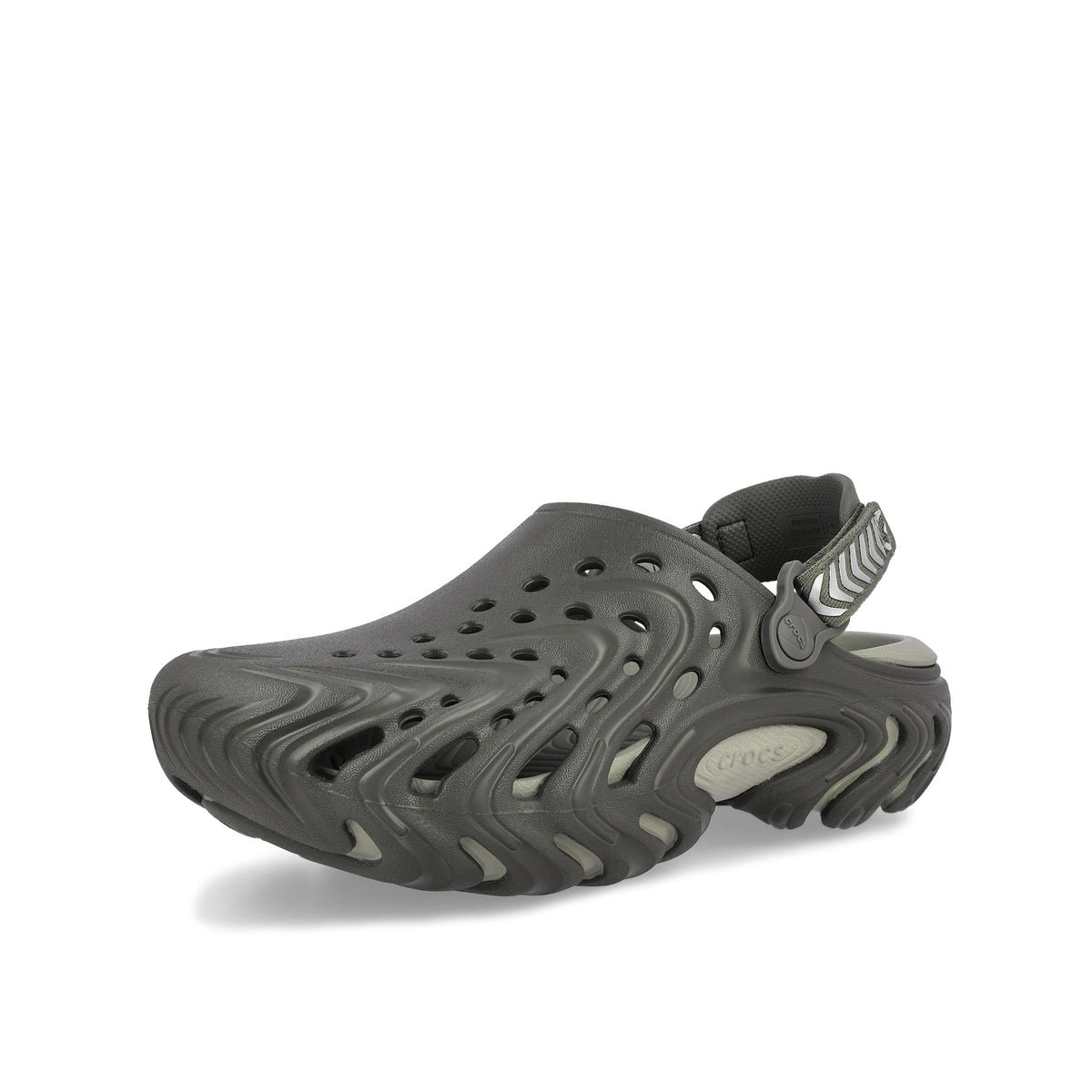 Crocs Echo II Clog Silver Chrome Slides, Sandals & Slippers 213780-1ZY Close-up | Overkill