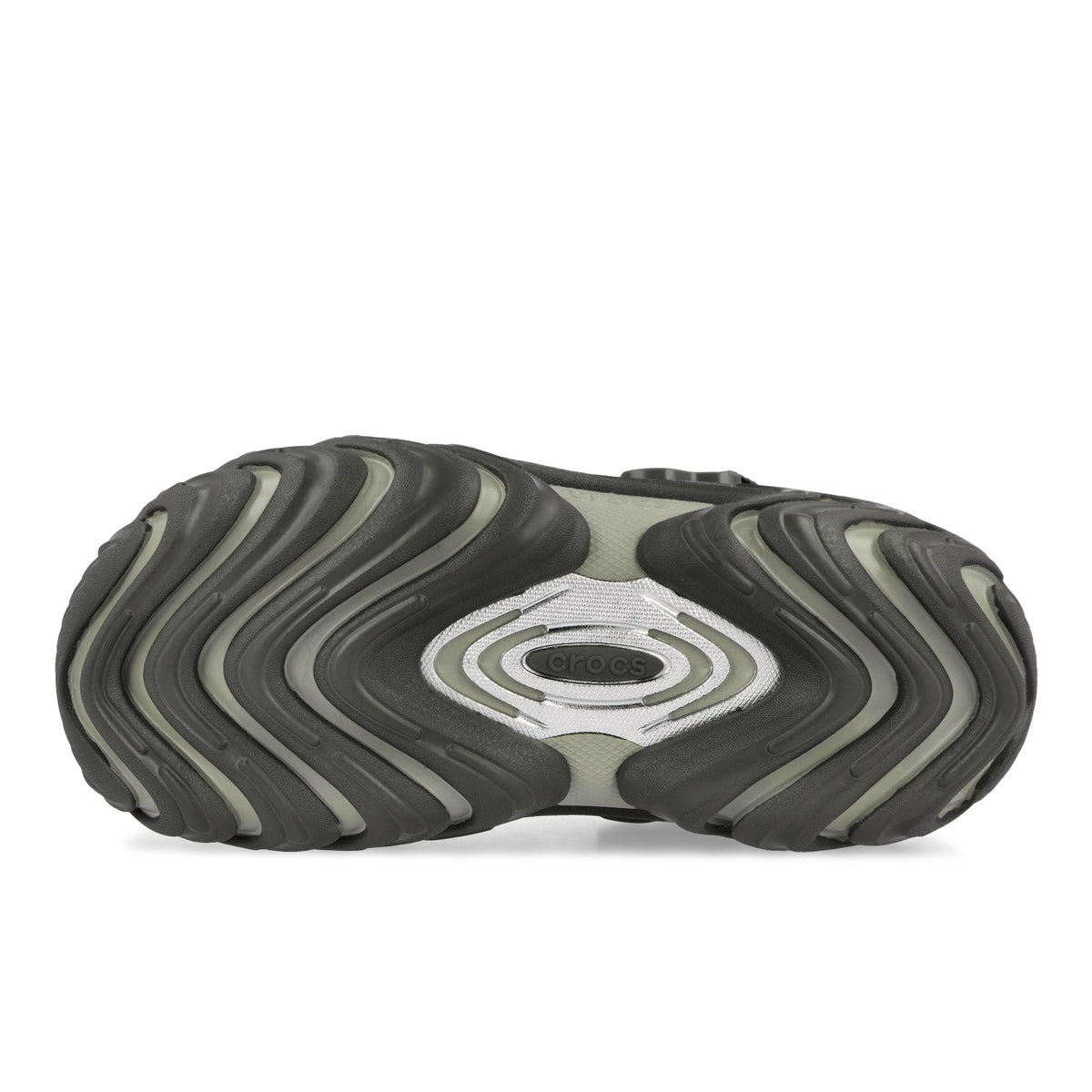Crocs Echo II Clog Silver Chrome Slides, Sandals & Slippers 213780-1ZY Detail View 1 | Overkill