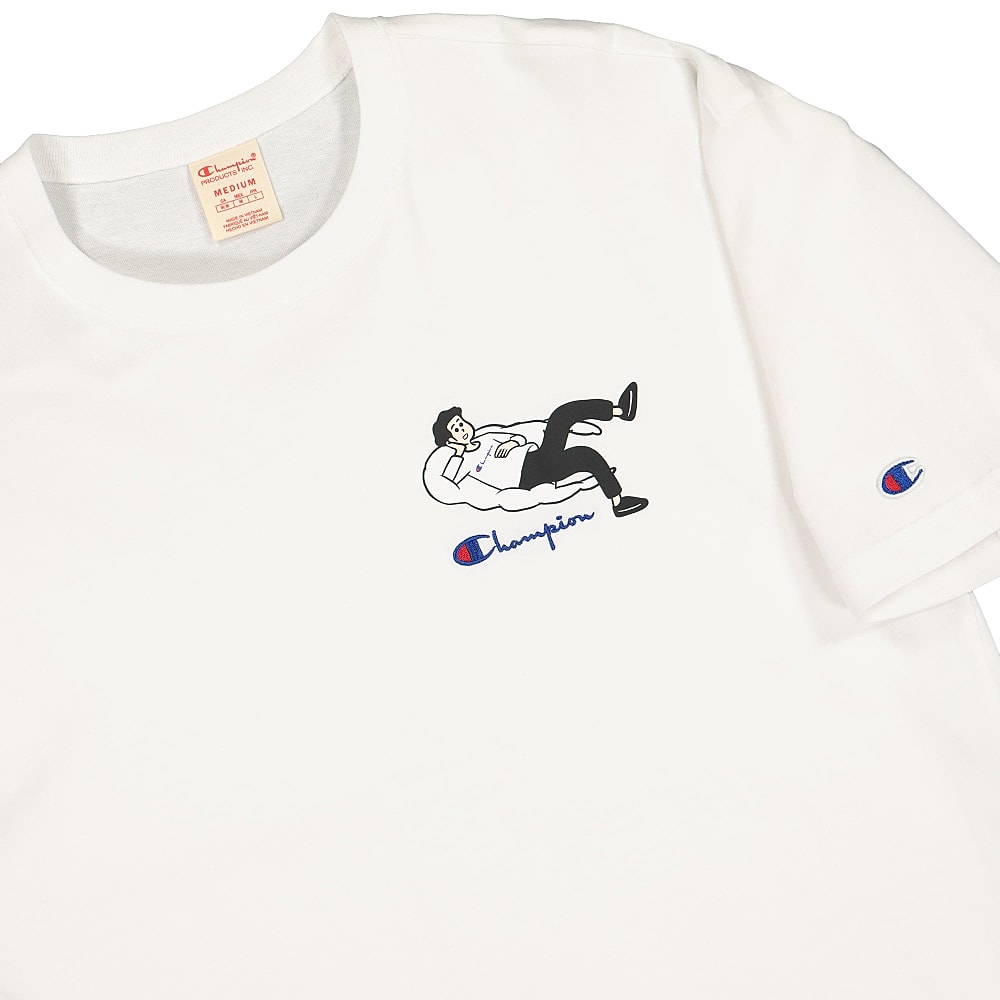 Champion Crewneck T-Shirt White T-Shirts Close-up | Overkill