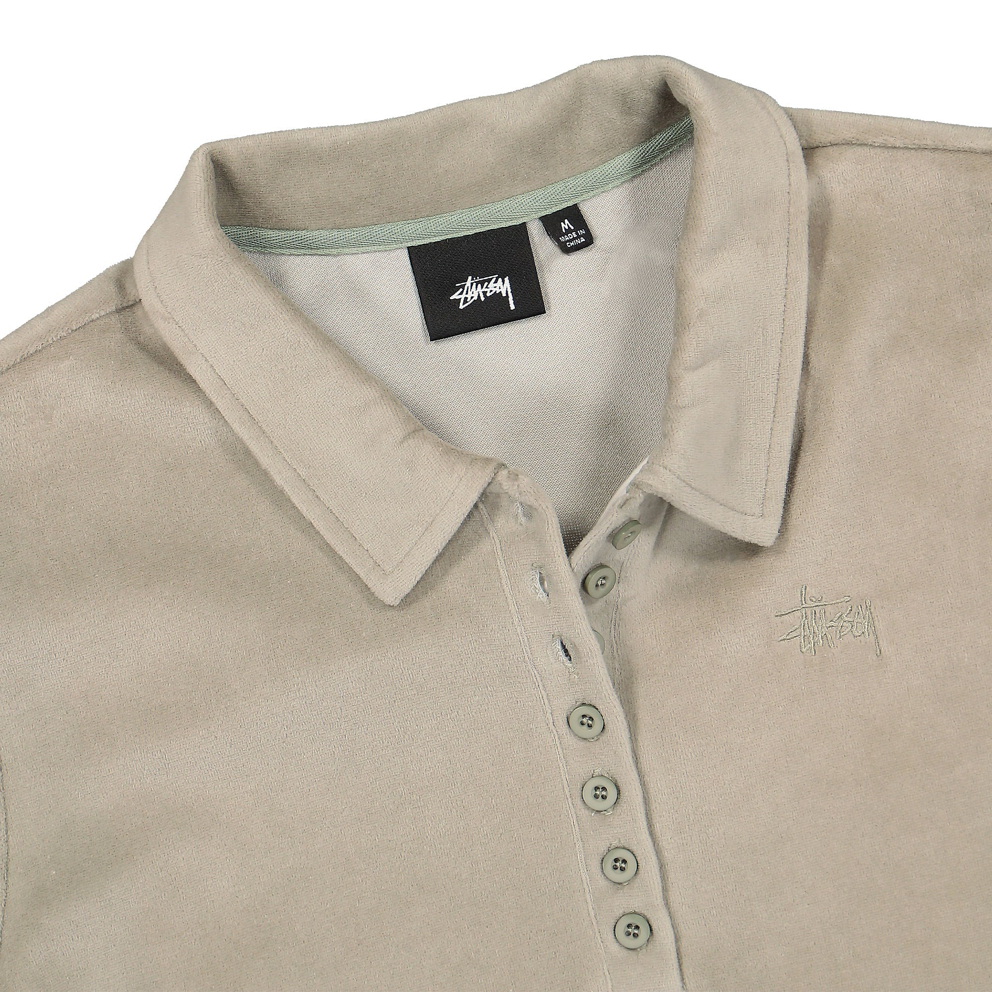 Stussy Constance Polo Sage Polo Shirts Close-up | Overkill