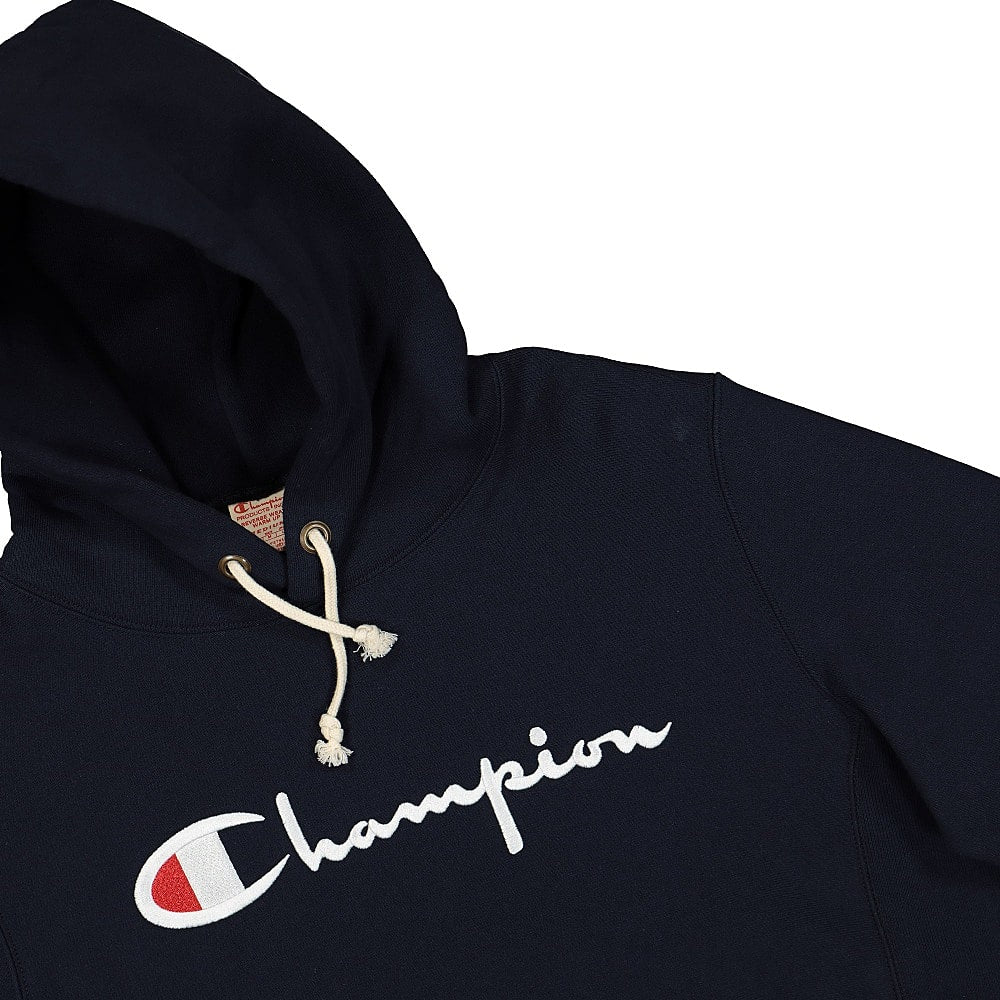 Champion Hooded Sweatshirt Navy Hoodies Close-up | Overkill