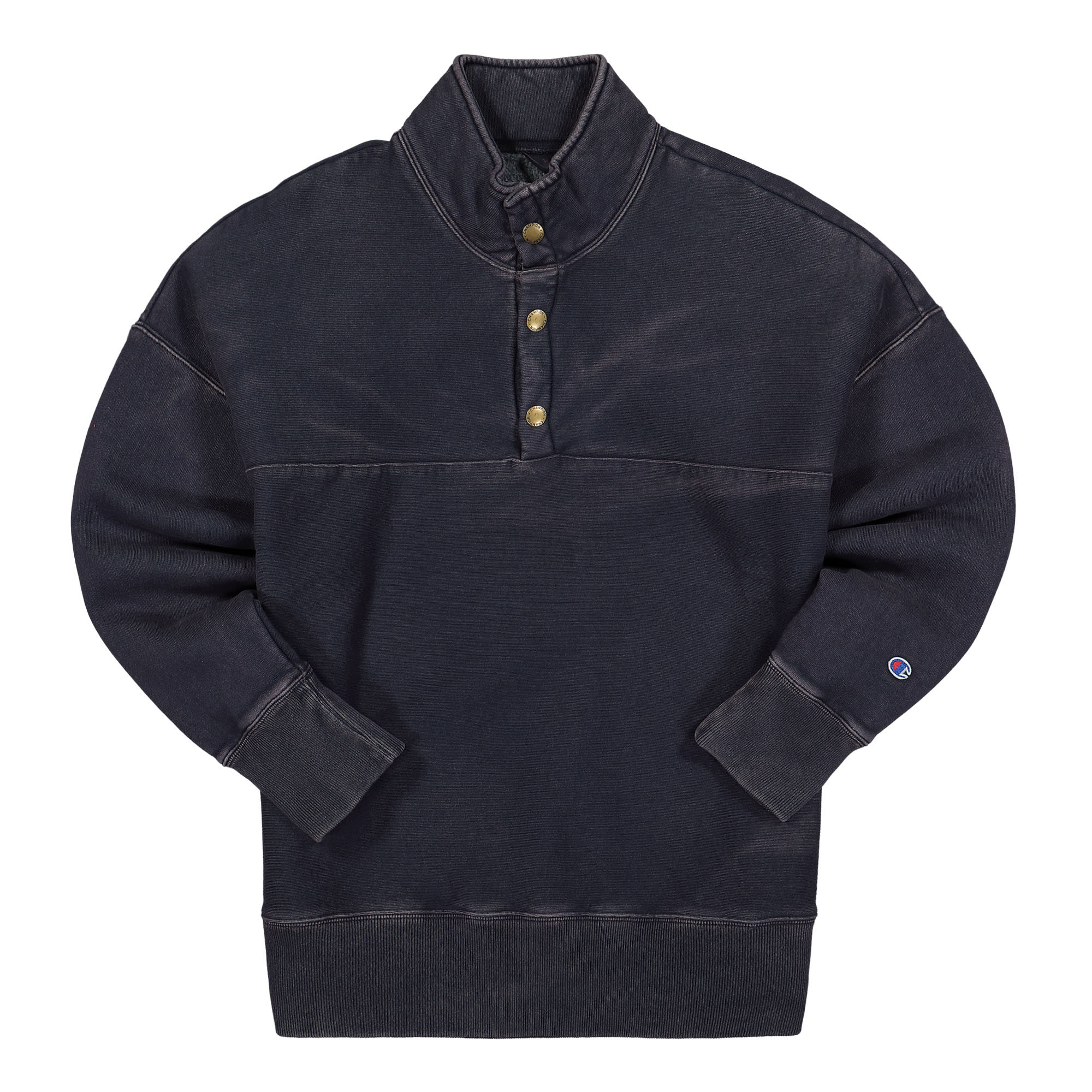 Champion Half Buttoned Sweatshirt Navy Sweatshirts 216490-BS501 | Overkill