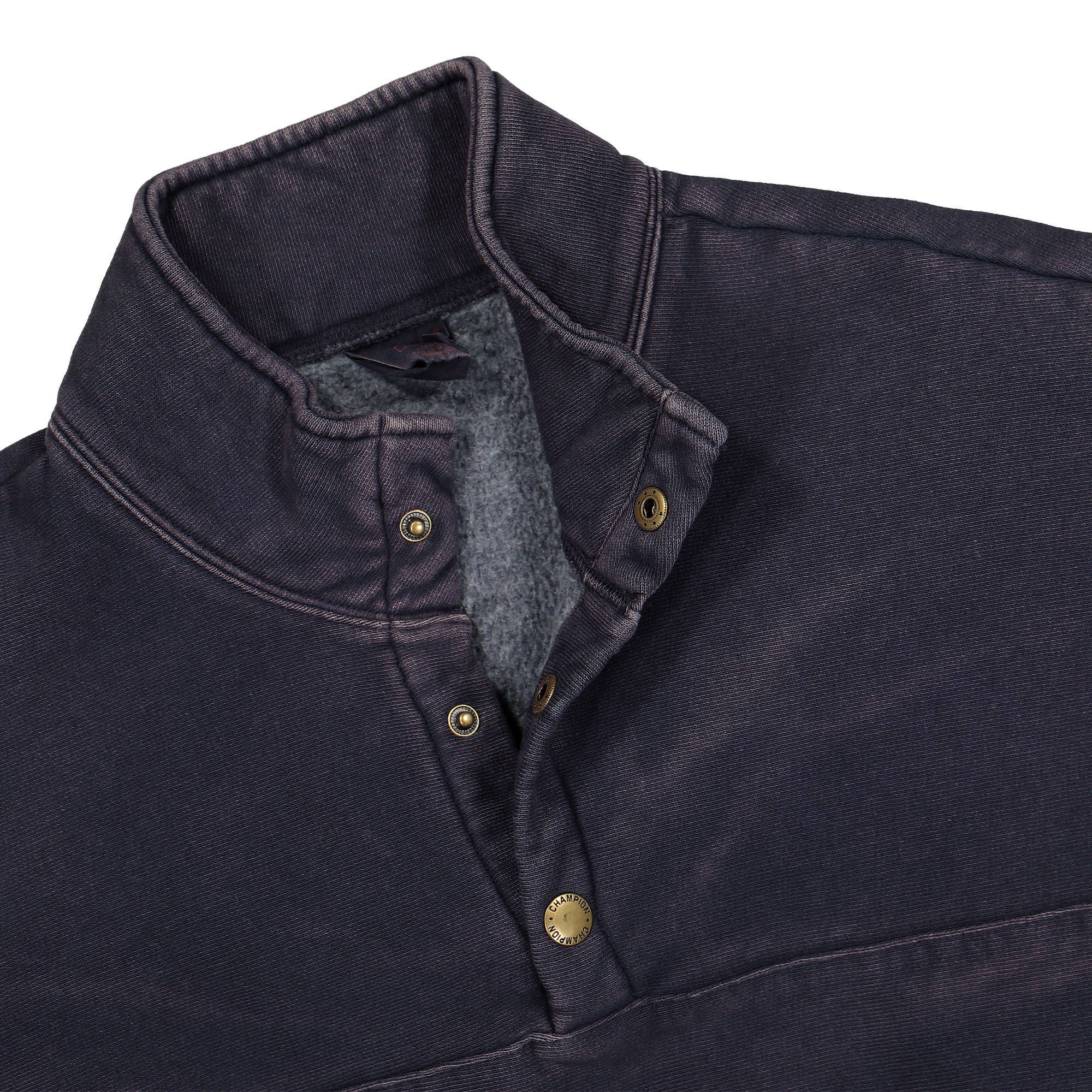 Champion Half Buttoned Sweatshirt Navy Sweatshirts Close-up | Overkill