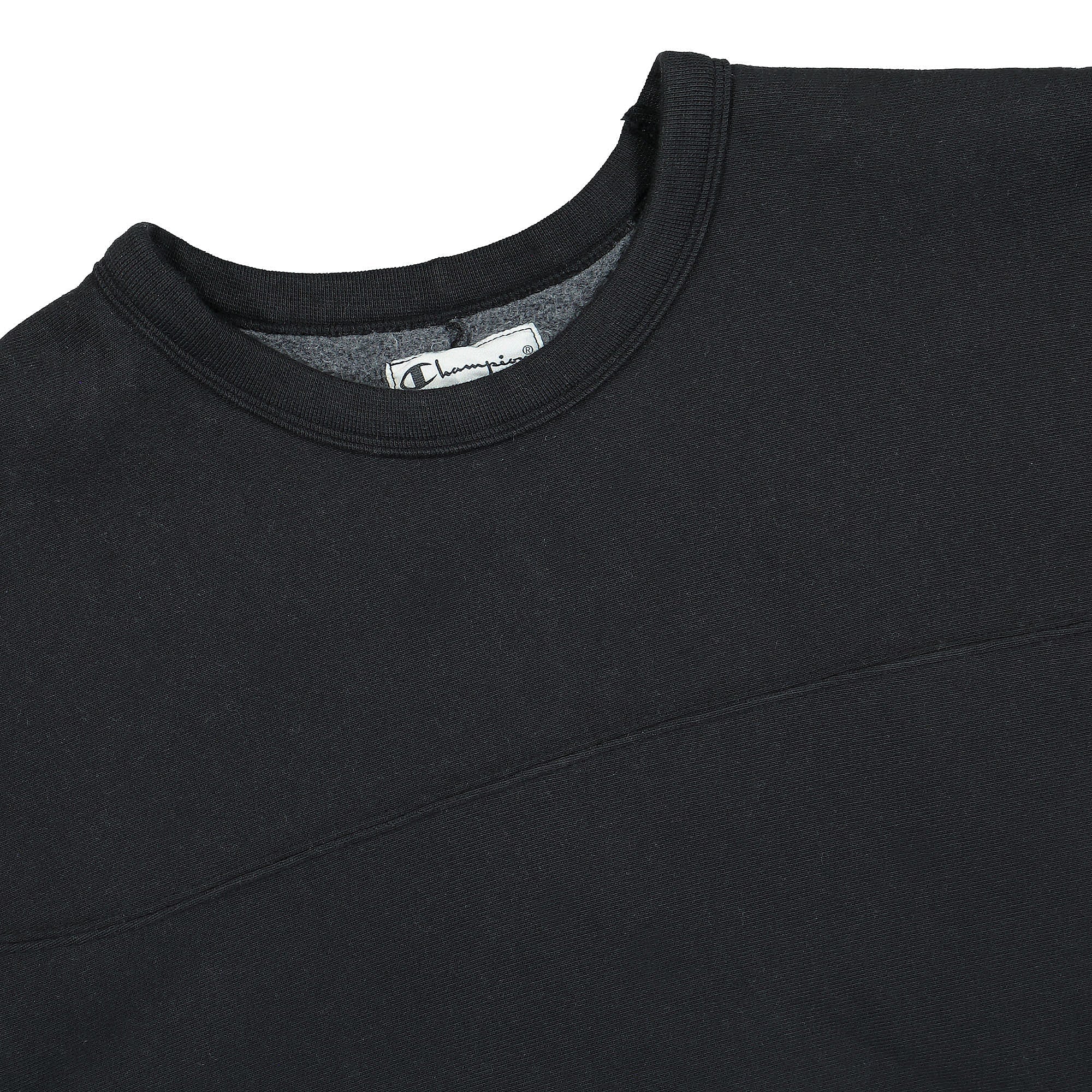 Champion Crewneck Sweatshirt Black Sweatshirts Close-up | Overkill