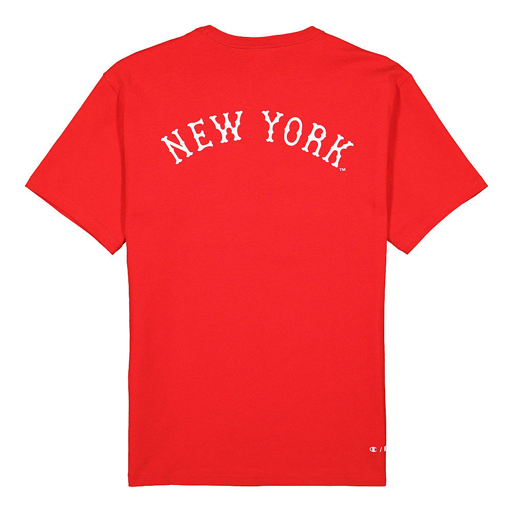 Champion Crewneck Tee Red T-Shirts Close-up | Overkill