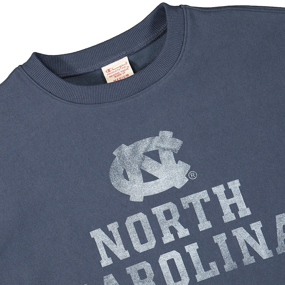 Champion Crewneck Sweatshirt Grey / Blue Sweatshirts Close-up | Overkill