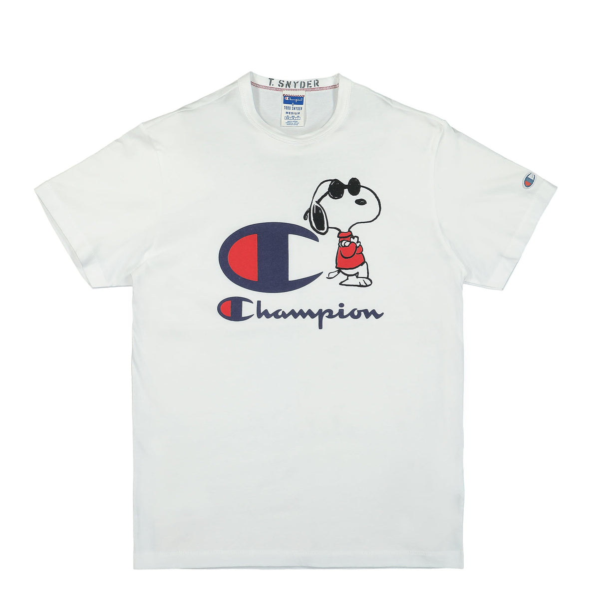 Champion Peanuts x Champion Crewneck T-Shirt Standard White T-Shirts 217808-T061 | Overkill