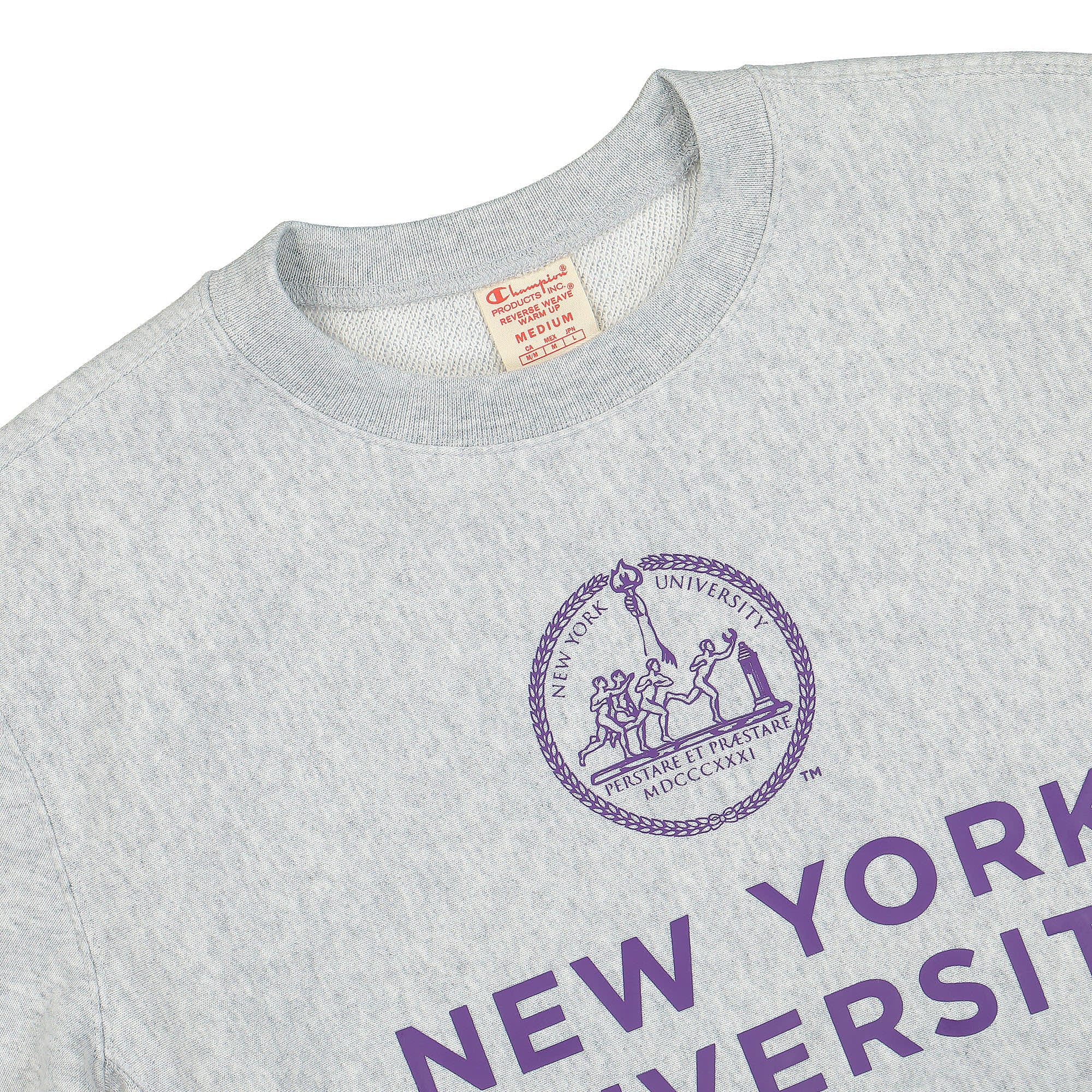 Champion Crewneck Sweatshirt Grey Sweatshirts Close-up | Overkill