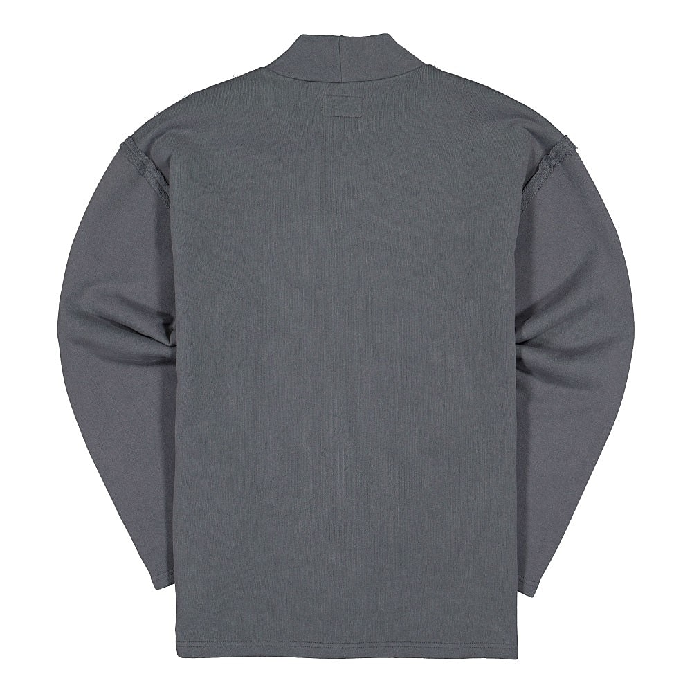 Stussy Exposed Seam Terry Mock Grey Sweatshirts Material | Overkill