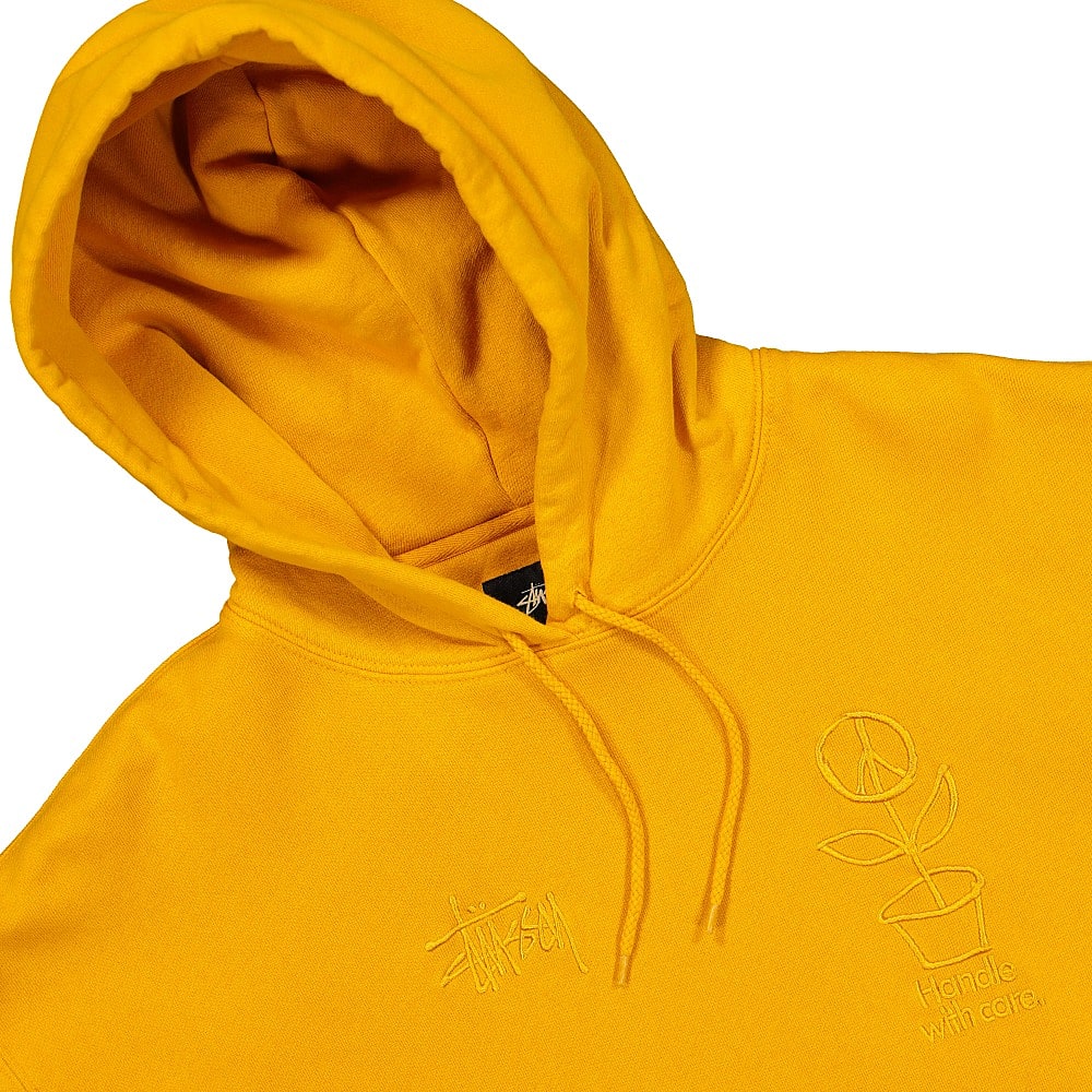 Stussy Care Hood Gold Hoodies Close-up | Overkill