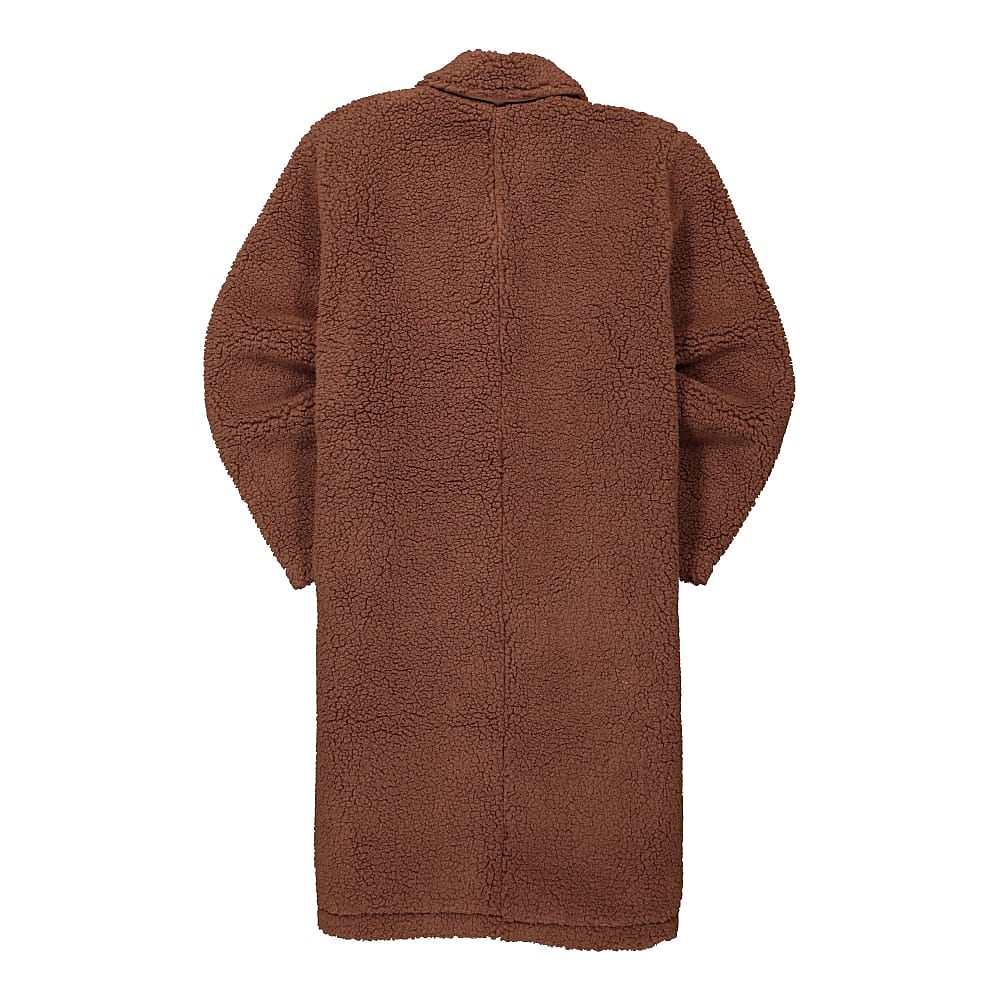 Stussy Kuna Sherpa Car Coat Brown Coats Close-up | Overkill