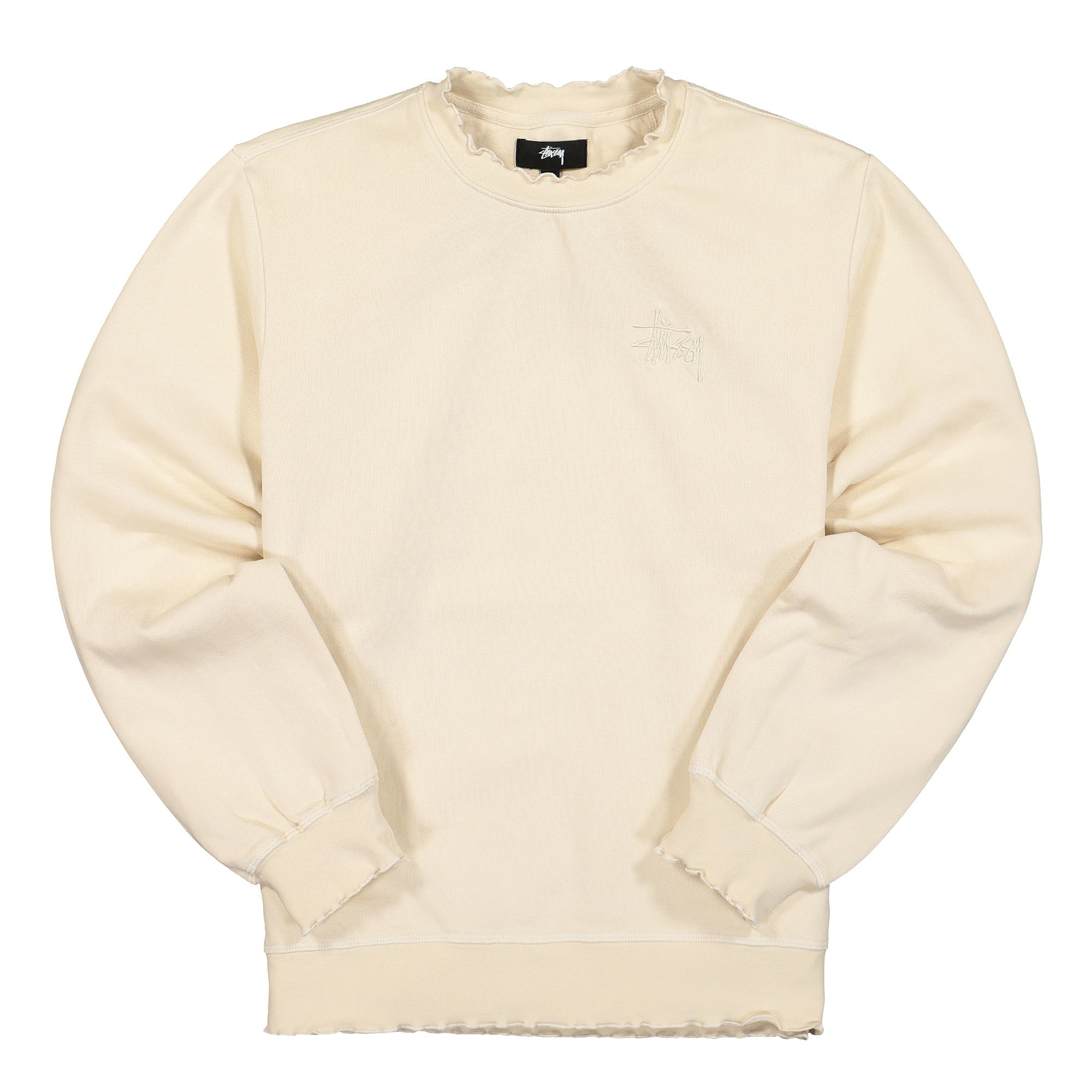 Stussy Laure Lettuce Edge Crew Natural Sweatshirts 218123 / 1002 | Overkill