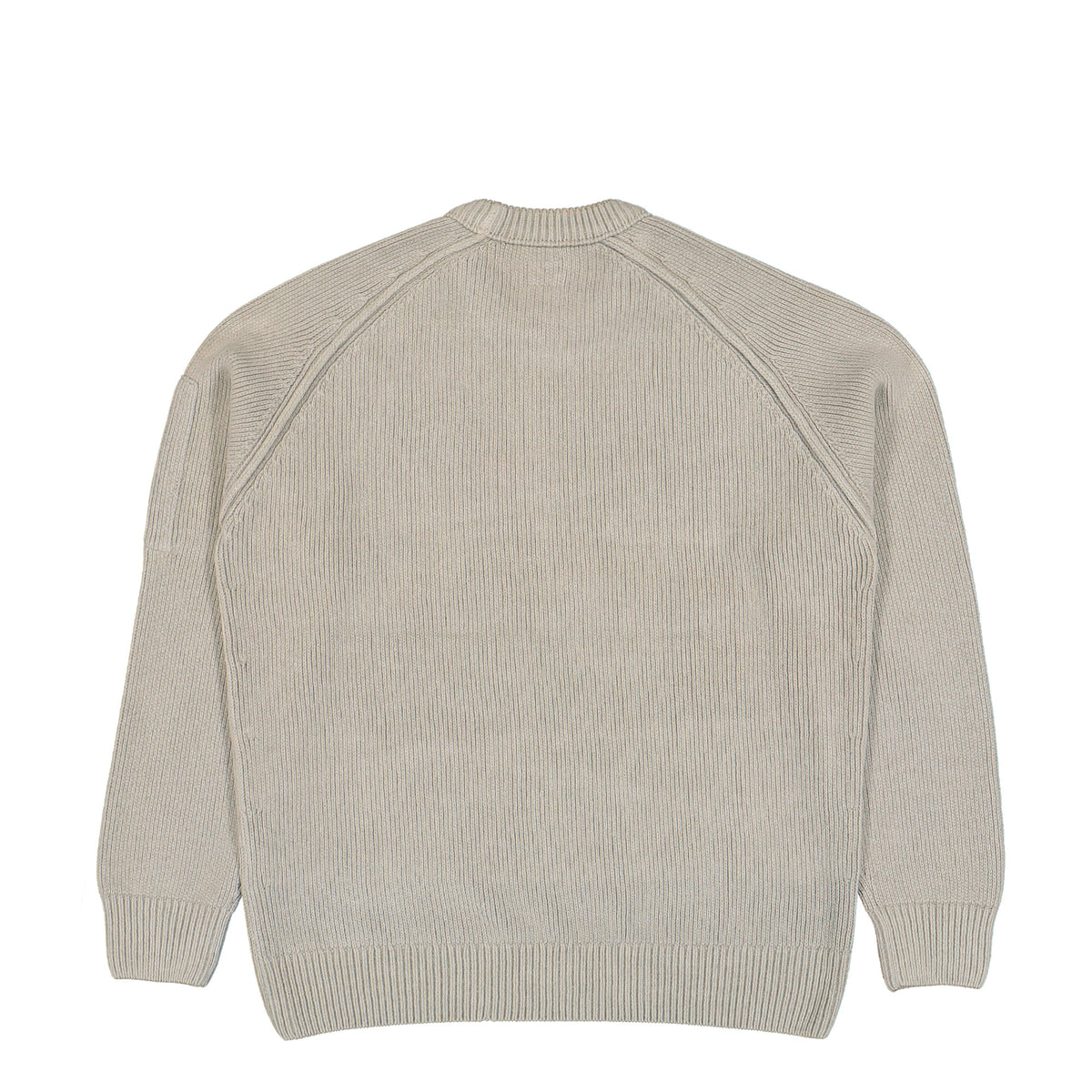 C.P. Company Chenille Cotton Lens Crewneck Sweater Flint Grey Sweatshirts 21CMKN196A-005558G 936 Close-up | Overkill