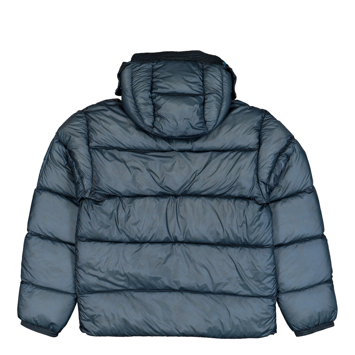 C.P. Company D.D. Shell Explorer Lens Down Jacket Orion Blue Jacket 21CMOW215A-110416A 871 Close-up | Overkill