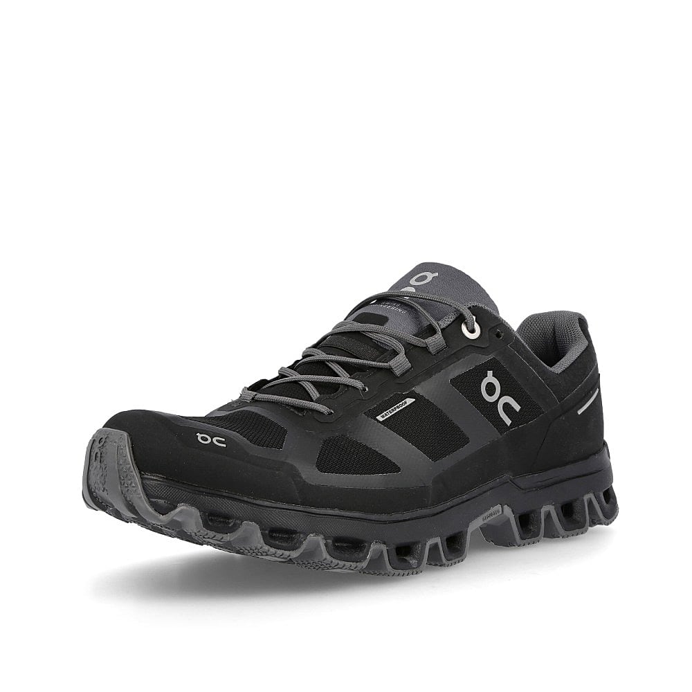 On cloudventure waterproof Black-Graphite Sneakers Close Up | Overkill