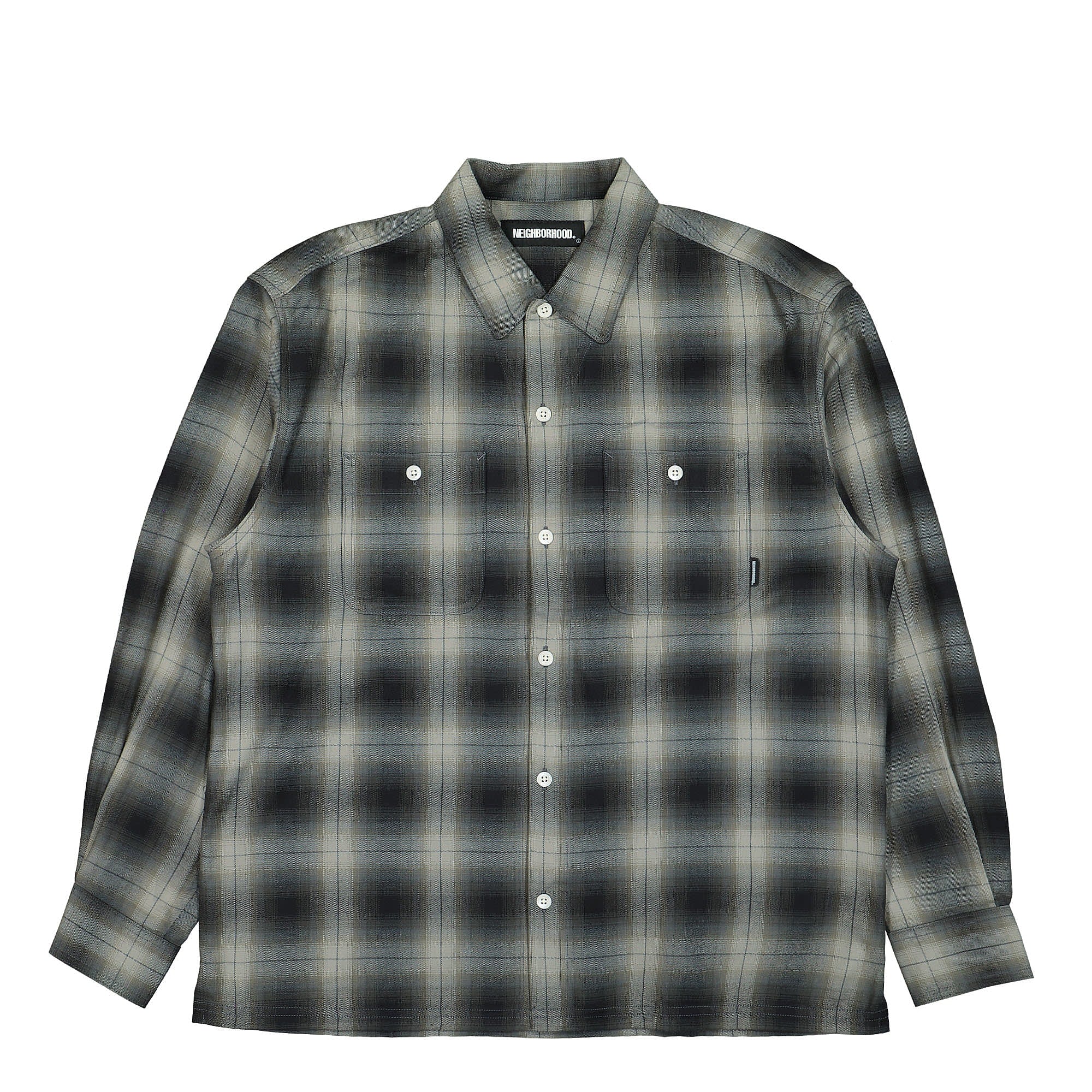 Neighborhood CR Check Longsleeve Shirt Black Shirts 221ARNH-SHM02 | Overkill