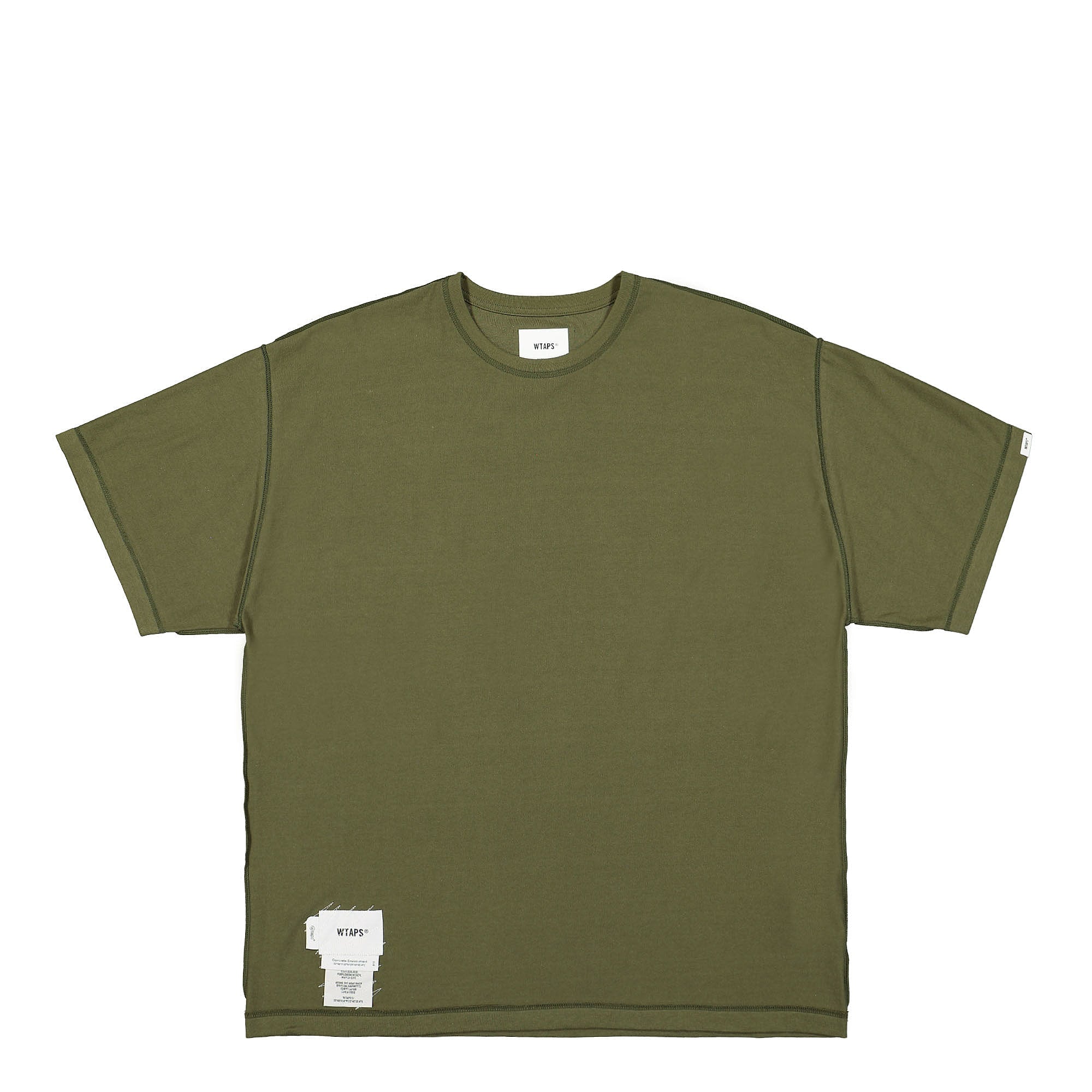 WTAPS Cross T-Shirt Olive Drab T-Shirts 221ATDT-CSM15 | Overkill