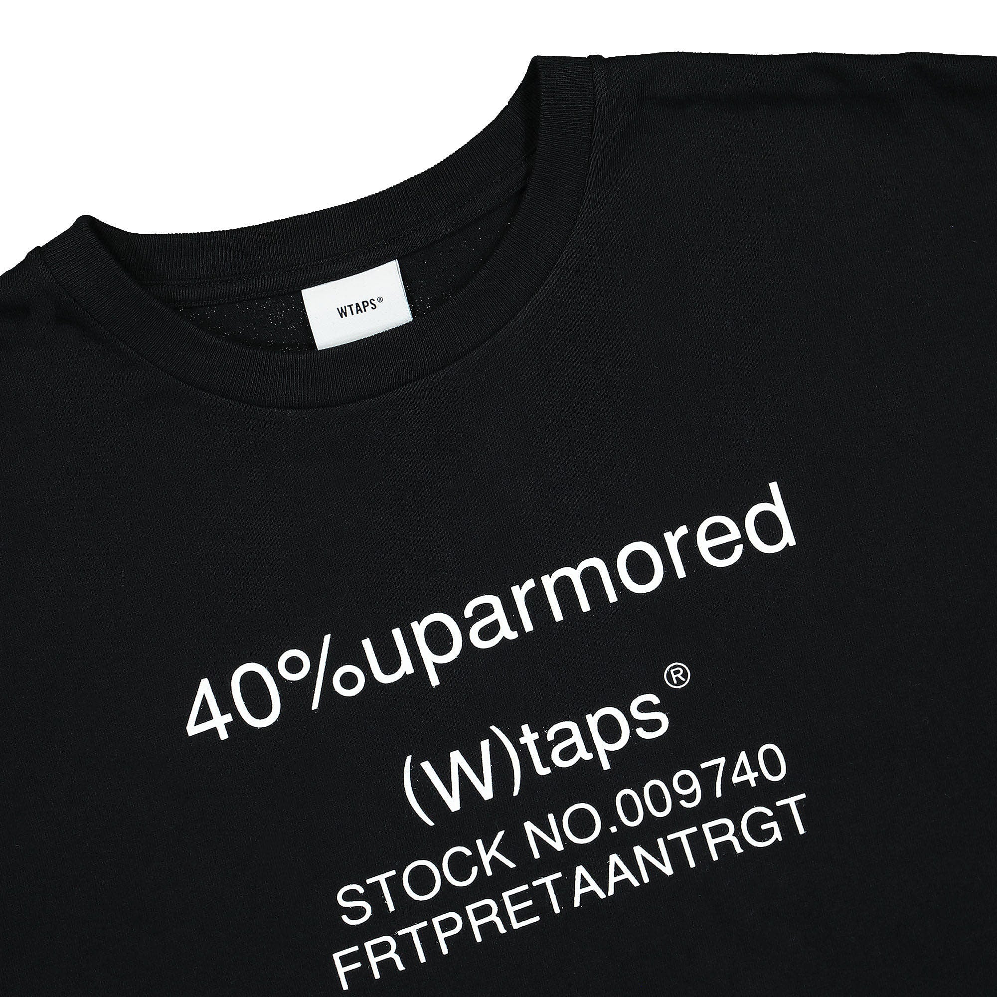 WTAPS 40PCT Uparmored Longsleeve Shirt Black Longsleeves Close-up | Overkill
