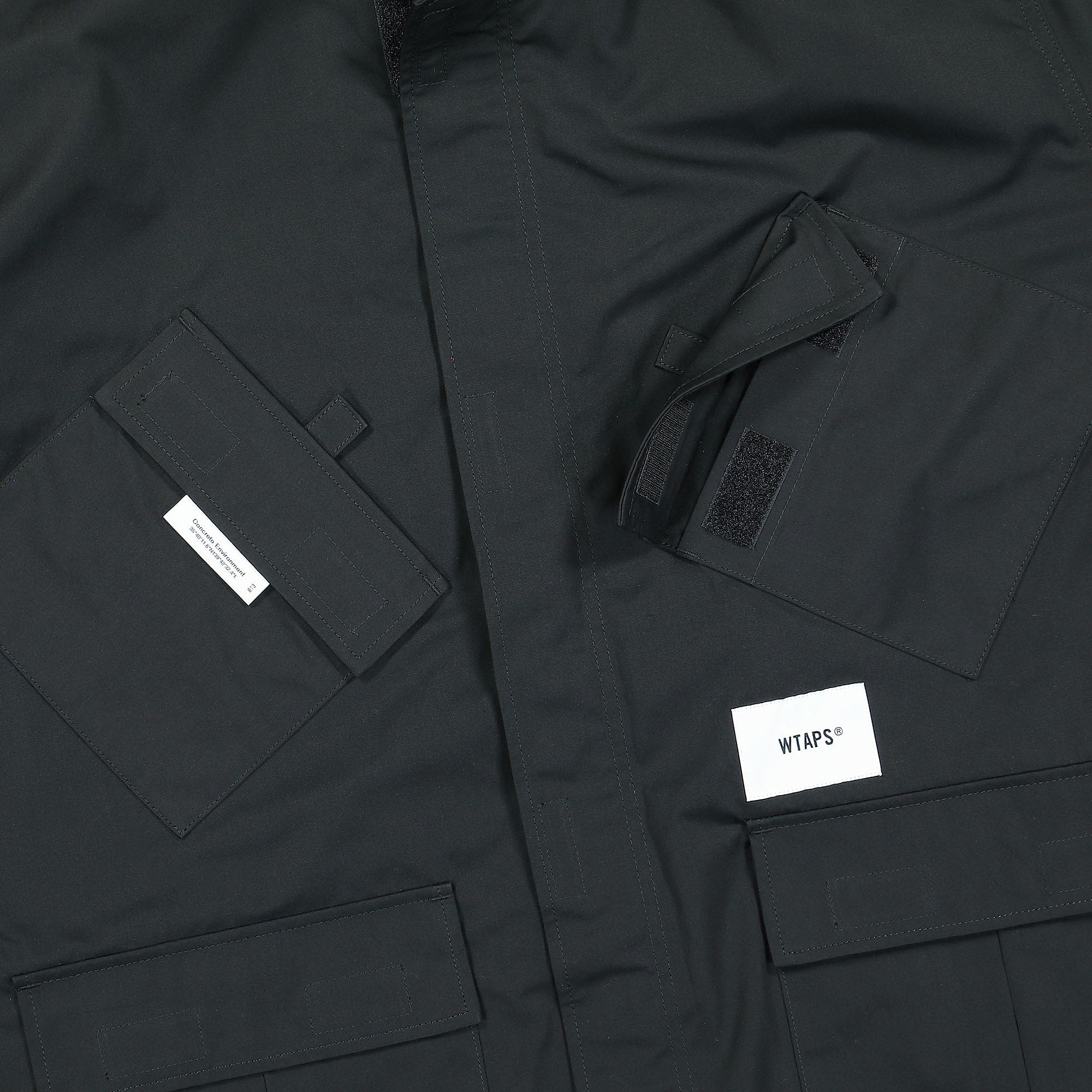WTAPS Conceal Copo. Weather Jacket Black Windbreaker Detail view 1 | Overkill