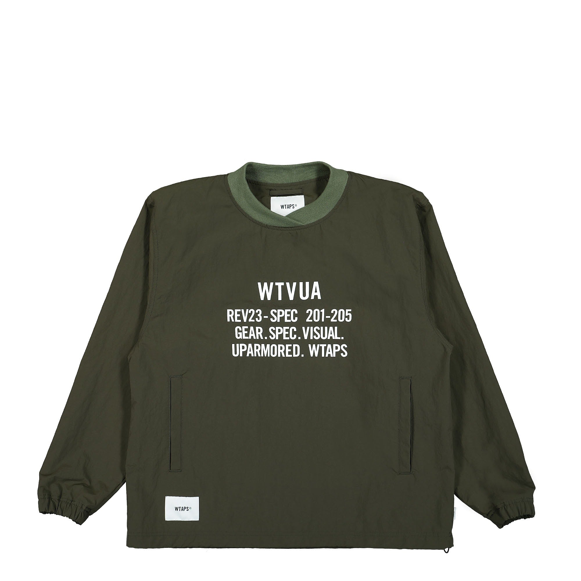 WTAPS Smock Nylon.Tussah Pullover Jacket Olive Drab Sweatshirts 221BRDT-JKM04 | Overkill