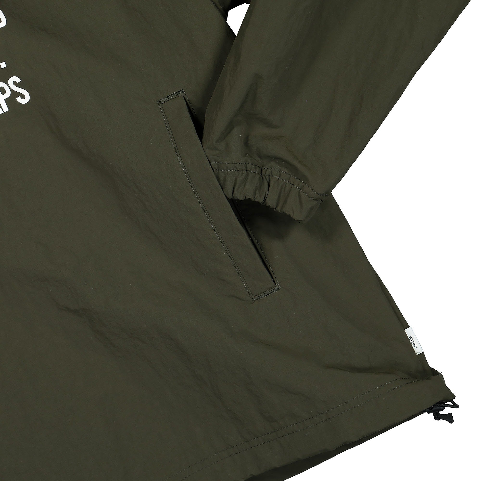 WTAPS Smock Nylon.Tussah Pullover Jacket Olive Drab Sweatshirts Detailfoto | Overkill