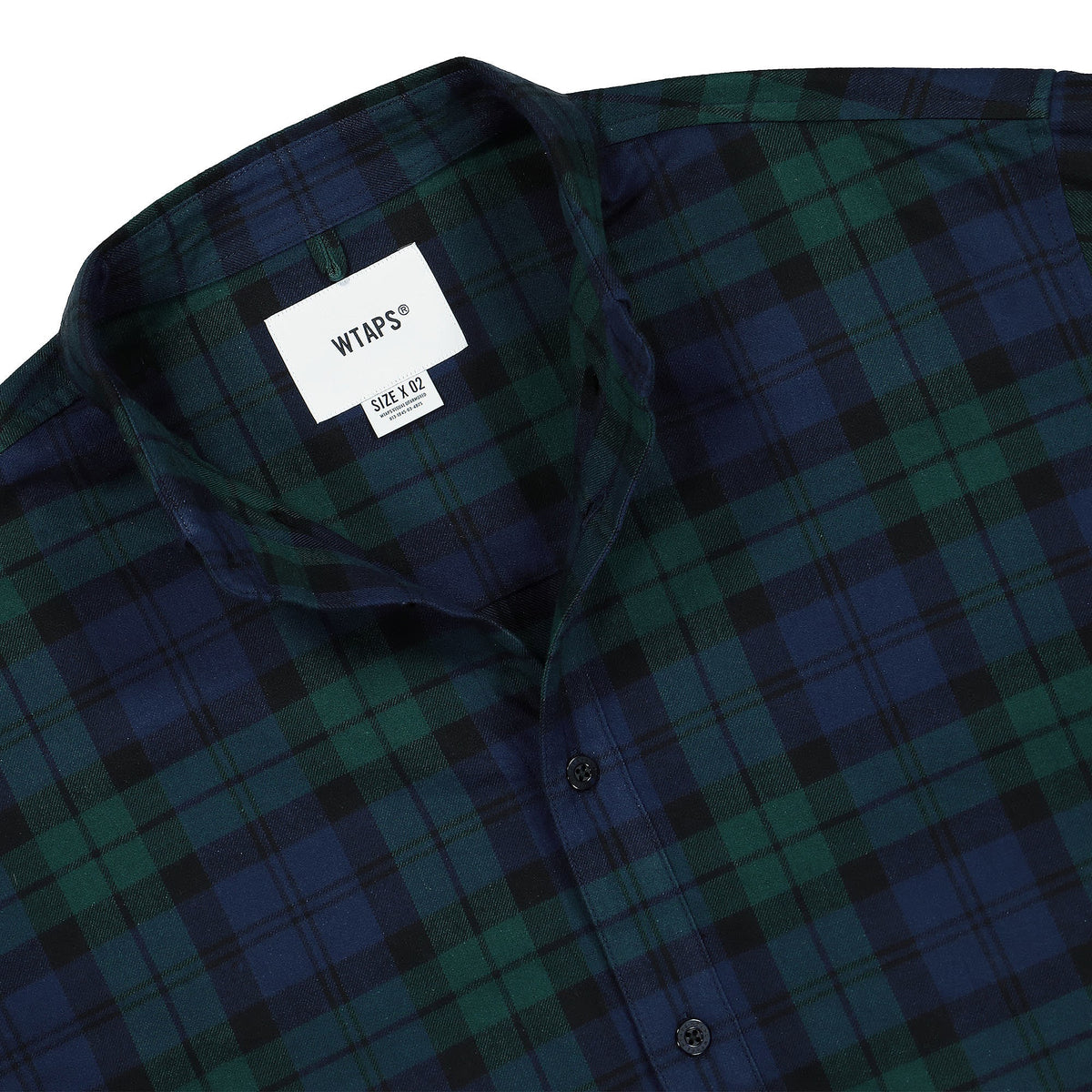 WTAPS BD 02 Longsleeve Shirt Green Longsleeves Close-up | Overkill