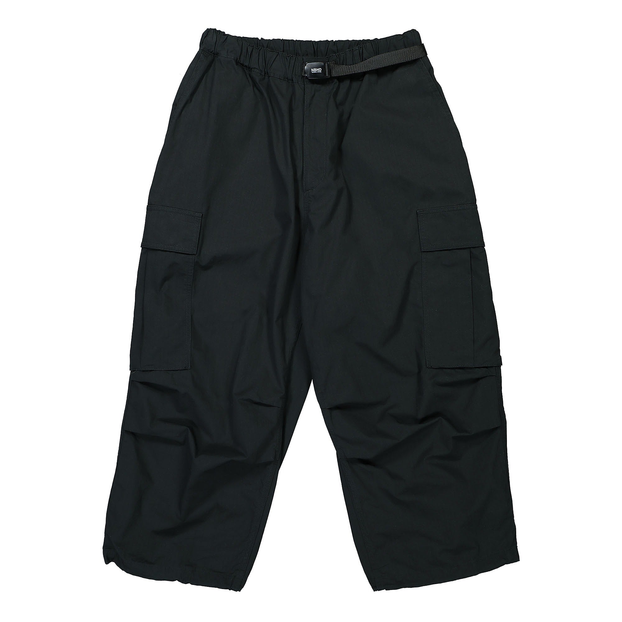 Neighborhood Wide Cargo Cotton Pants Black Casual Pants 221YTNH-PTM01 | Overkill